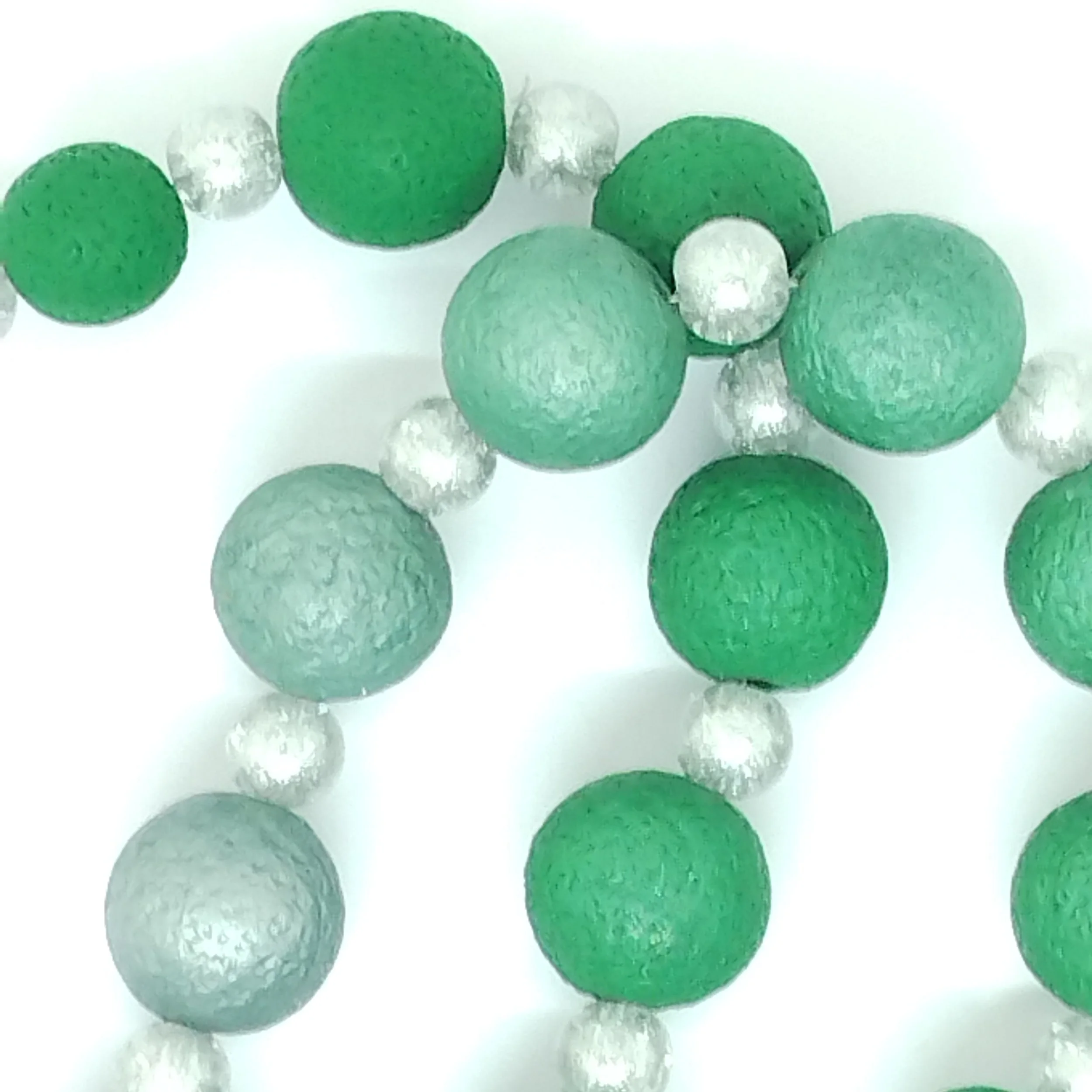 Shades of green bead necklace