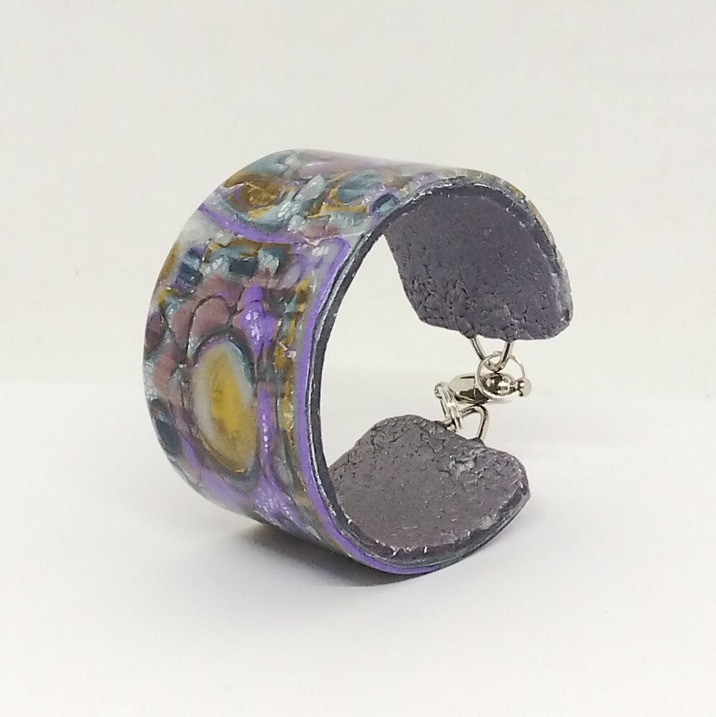 Purple Mokume Gane bracelet