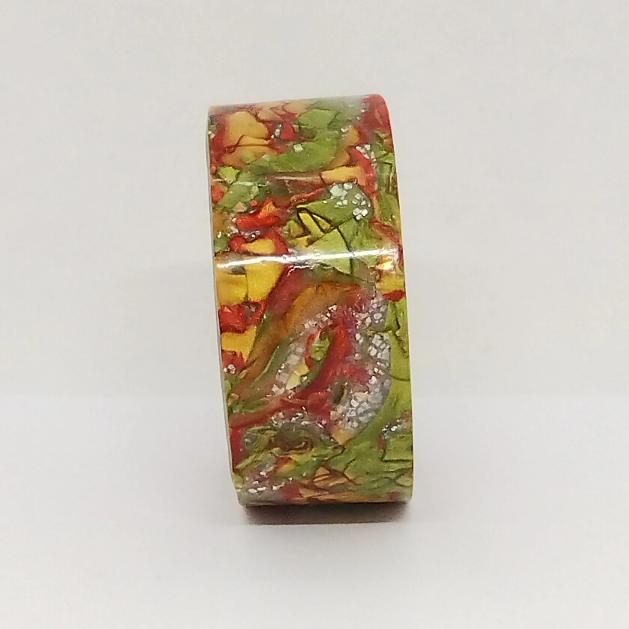 Green Mokume Gane bracelet