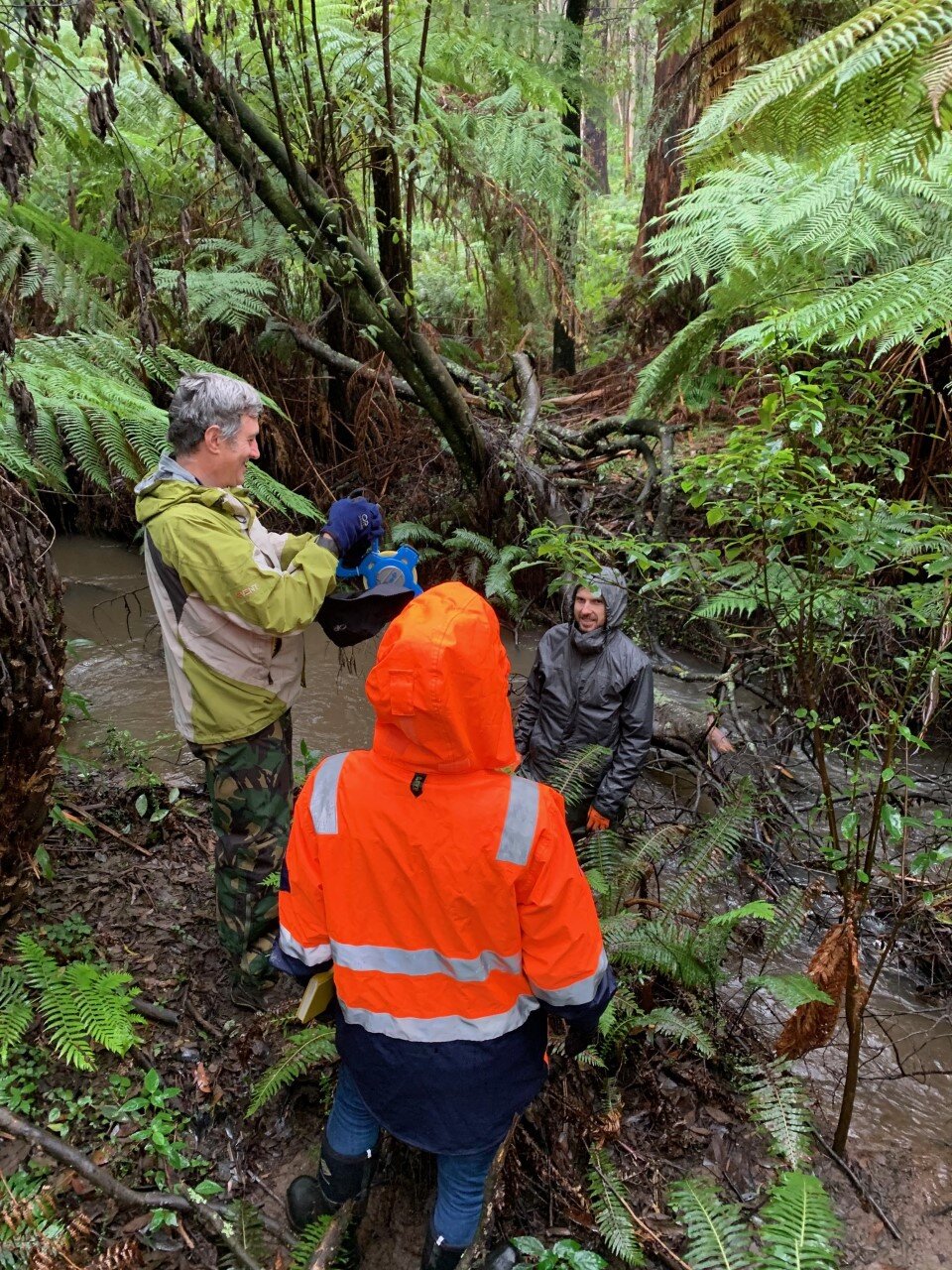 Thom and James at Olinda Creek Site