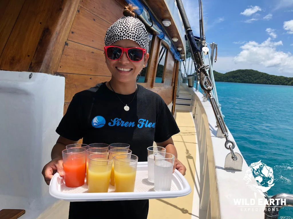 After dive & snorkel drink - Palau - Wild Earth Expeditions