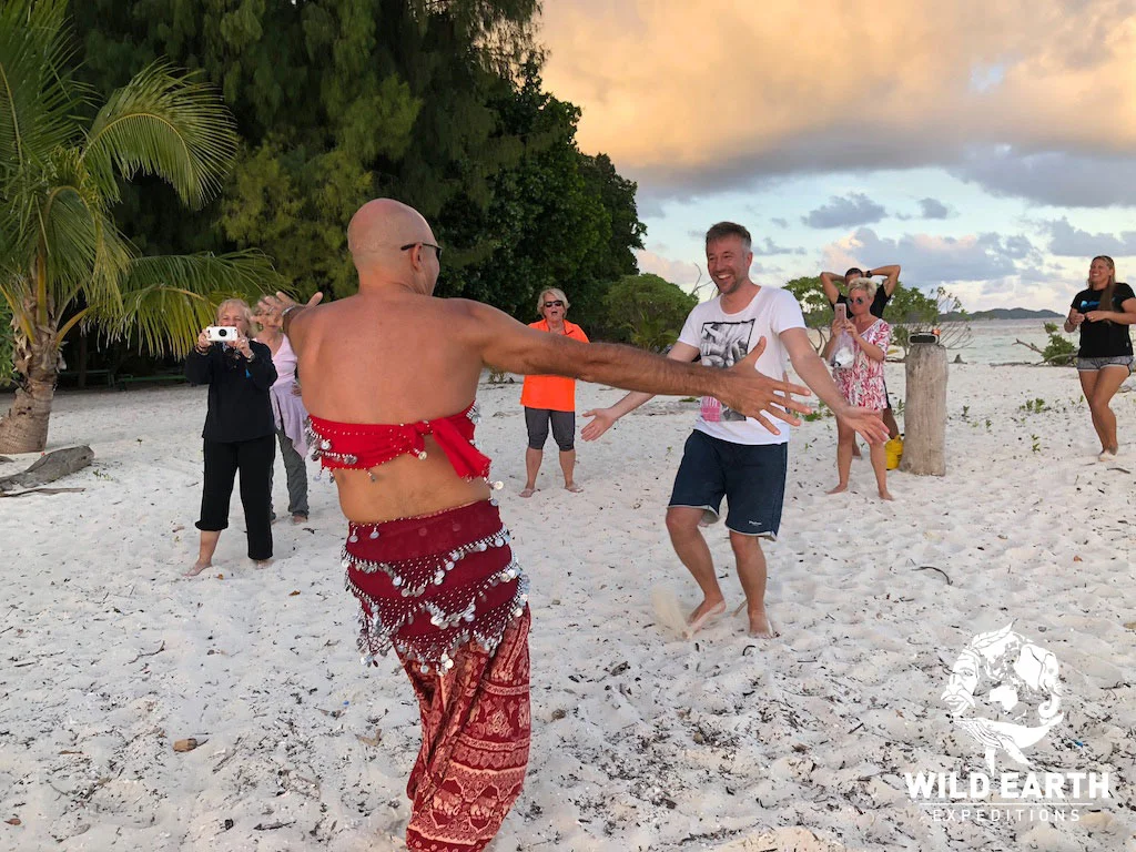 Thomas the 'belly dancing' entertainment - Palau - Wild Earth Expeditions