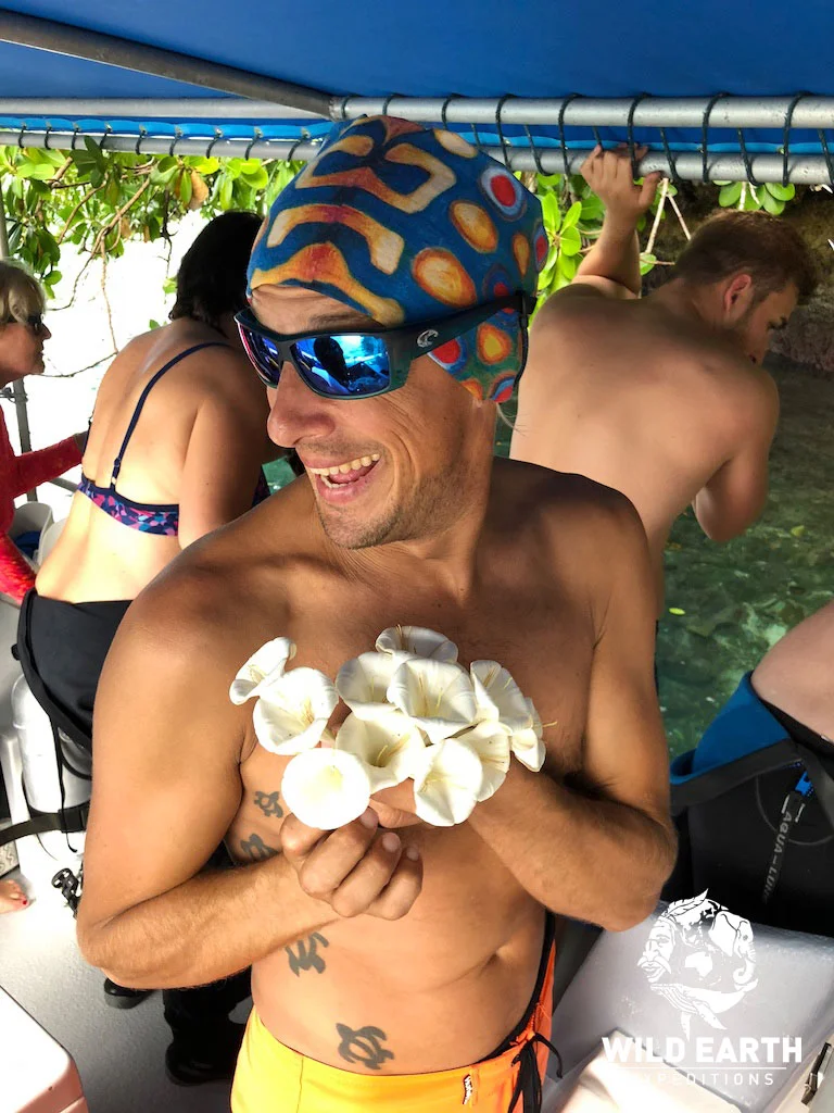 Eric, the Cruise Director looking pretty - Palau Siren - Wild Earth Expeditions