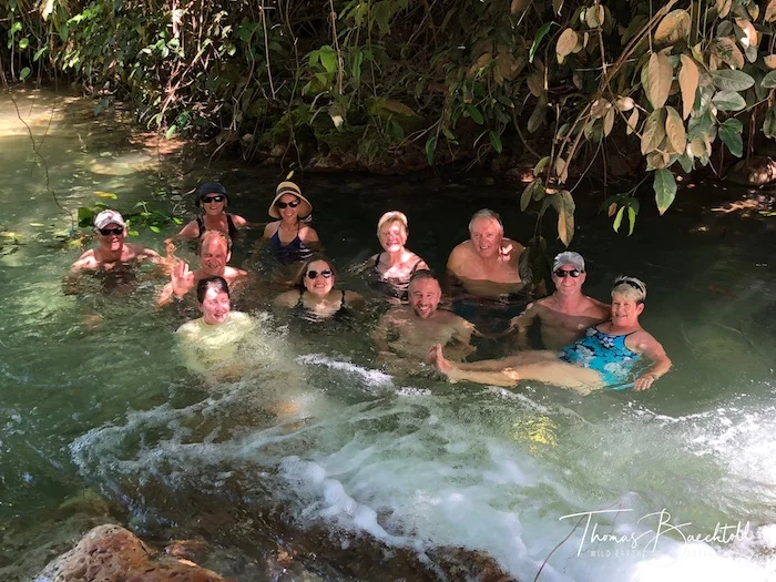 Our explorers enjoy the hot springs, Walindi - Papua New Guinea - Wild Earth Expeditions