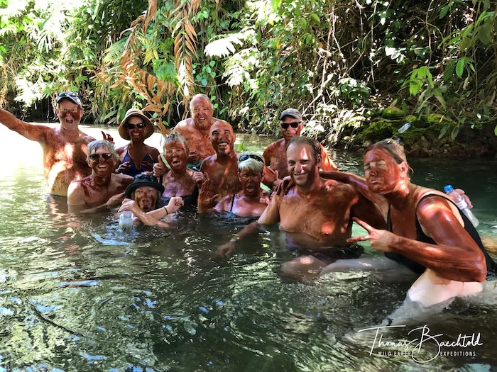 Our explorers enjoy the hot springs, Walindi - Papua New Guinea - Wild Earth Expeditions