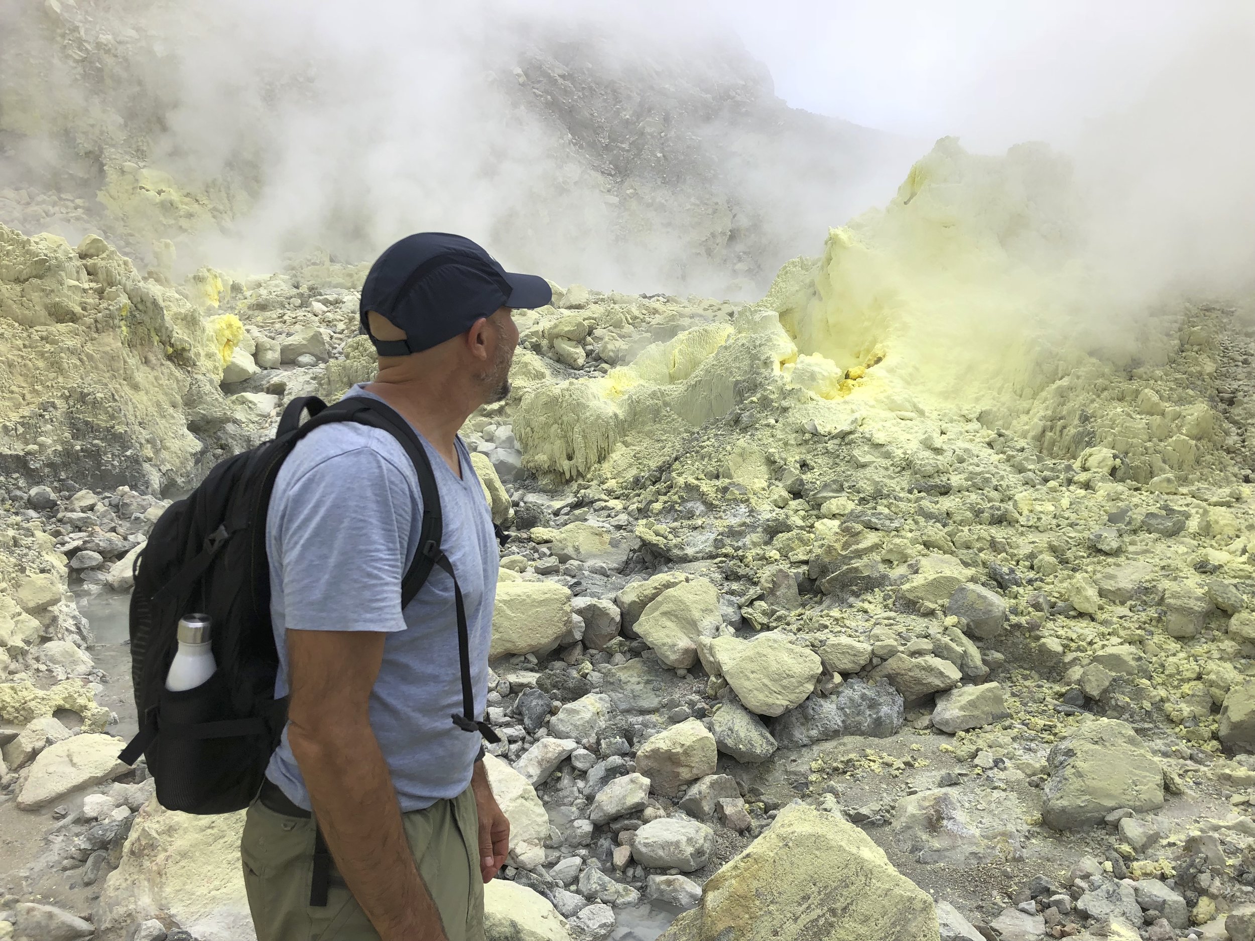 Thomas at the volcano, Walindi - Papua New Guinea - Wild Earth Expeditions