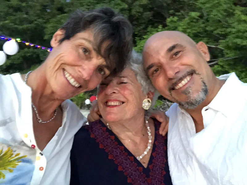 Monique, Ray and Thomas revelling in the joy of the perfect island wedding.
