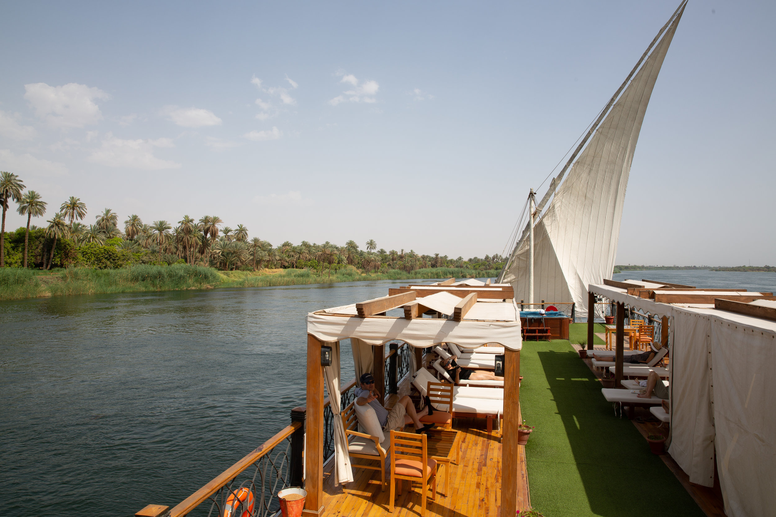 Sailing on our Dahabiya, Nile - Egypt - Wild Earth Expeditions