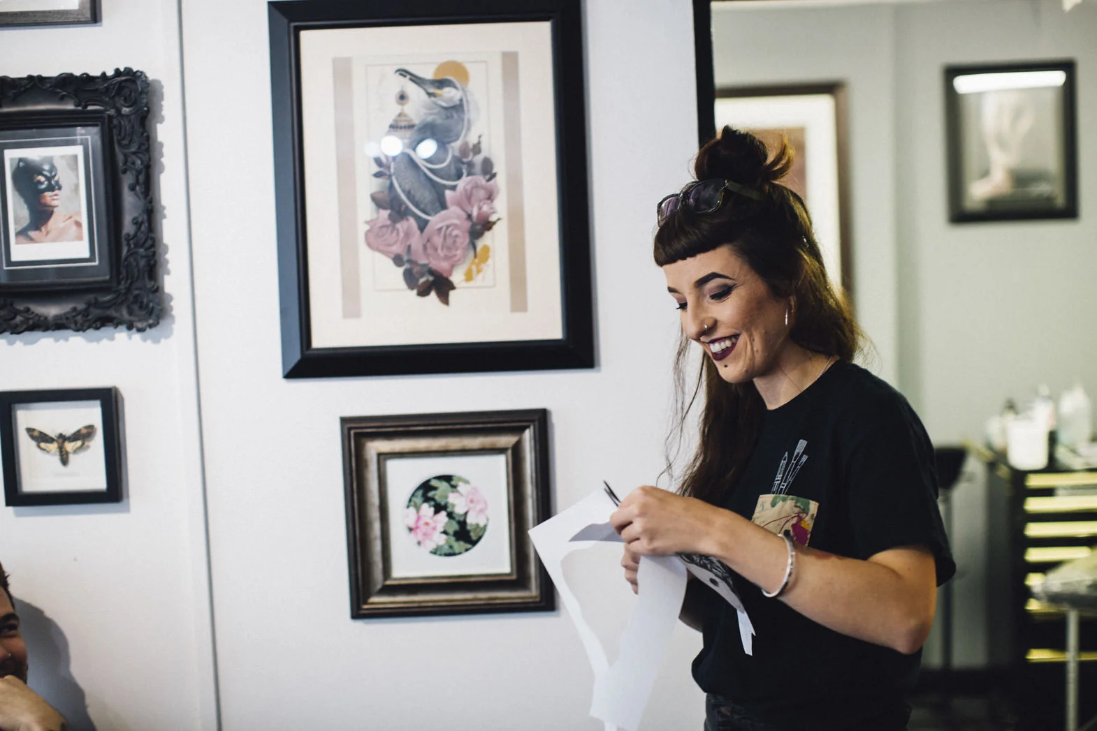 Remy - Tattoo Artist - fuelled by copious amounts of Tea & Rocket Leaves. Always smiling & always the last to leave. She’s dedicated & has an exceptional eye for detail!