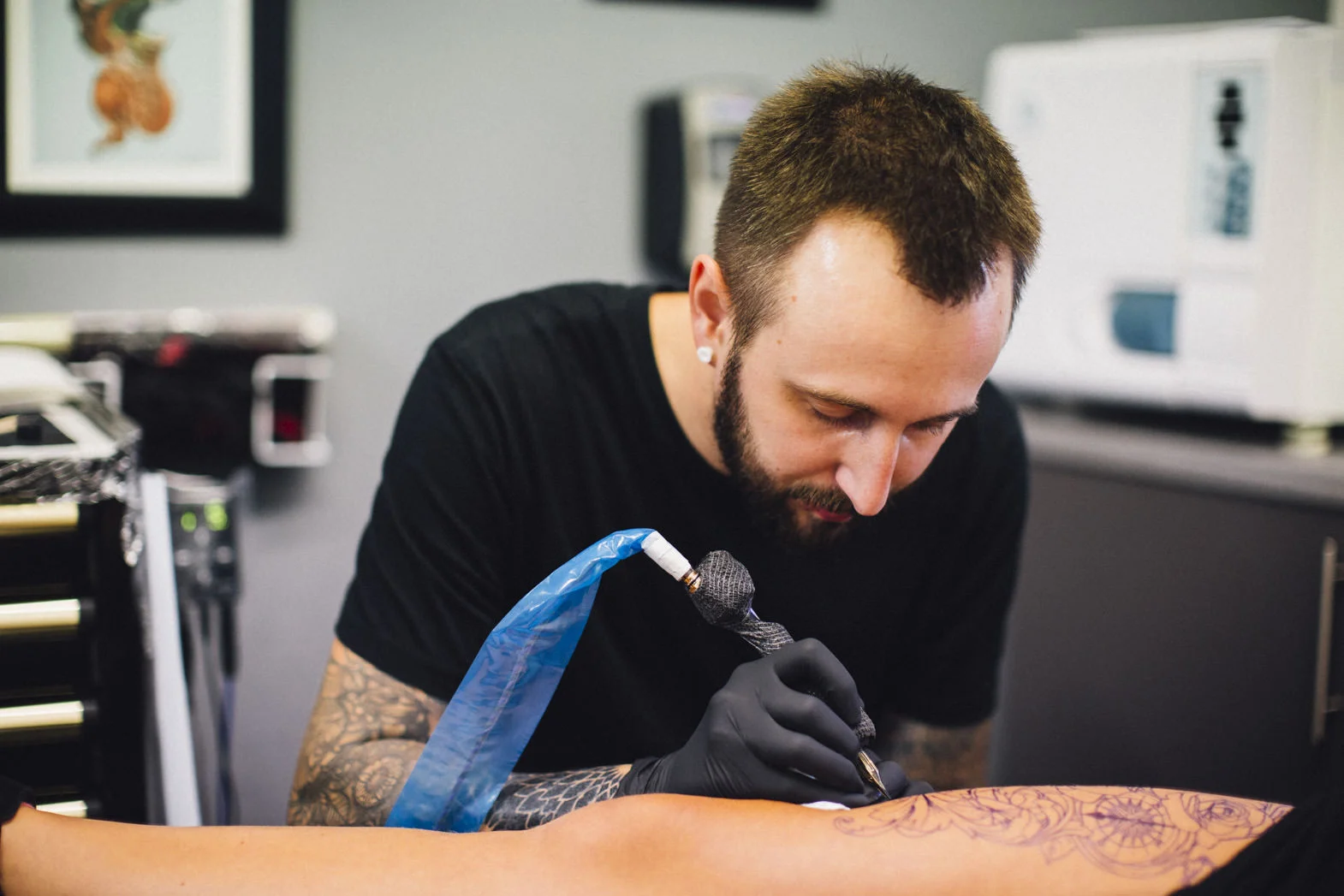 Matt - Tattoo Artist - the king of clean lines. Loves Game of Thrones more than life - you can find him by following a trail of pasty crumbs & stencil ink.