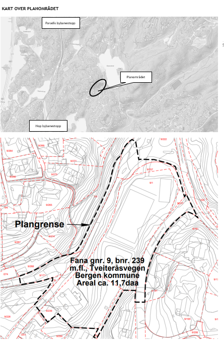 Tveiteråsvegen - varsel om oppstart av reguleringsarbeid