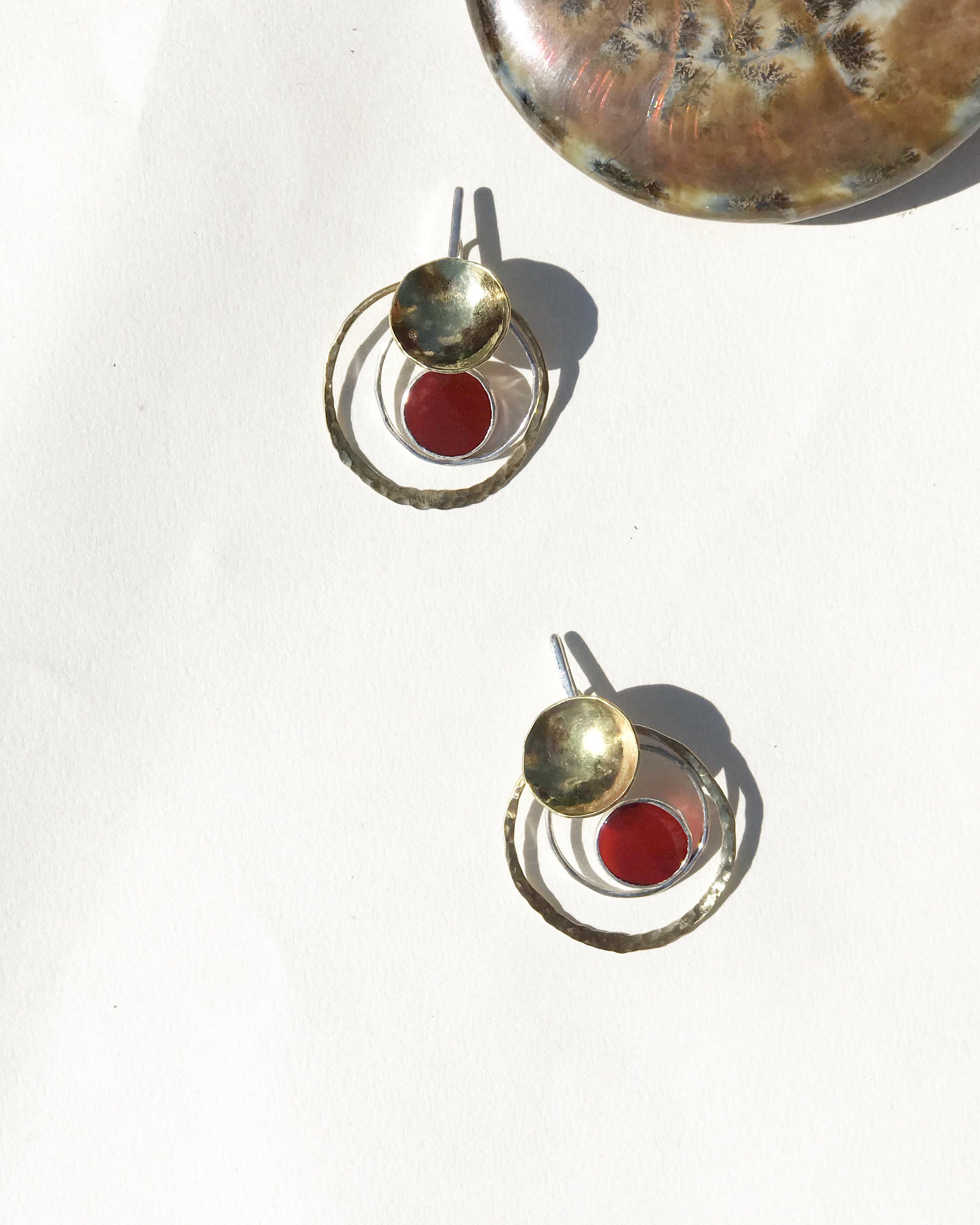 Eclipse Hoops with Garnet