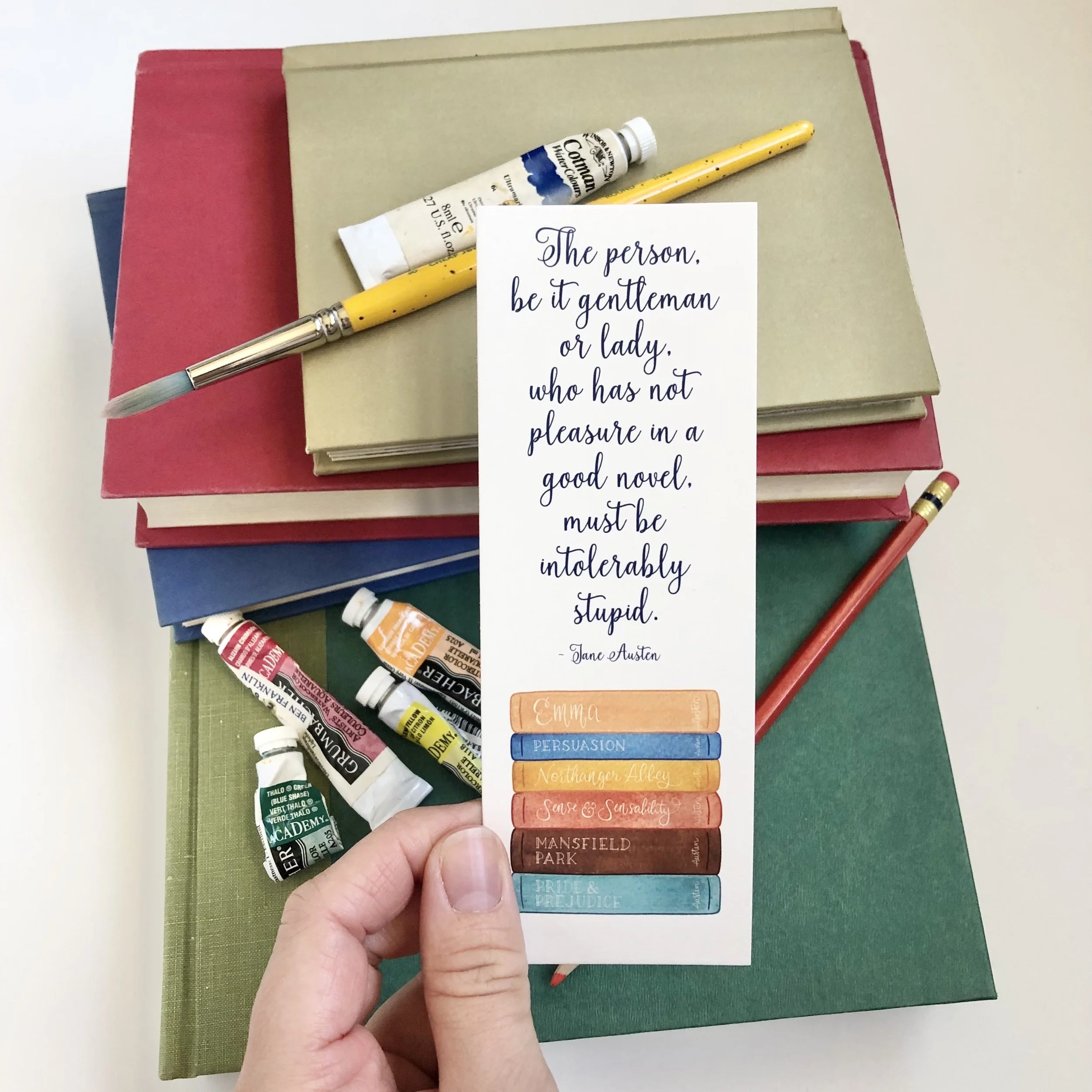 Jane Austen Quote Bookmark - $4.25