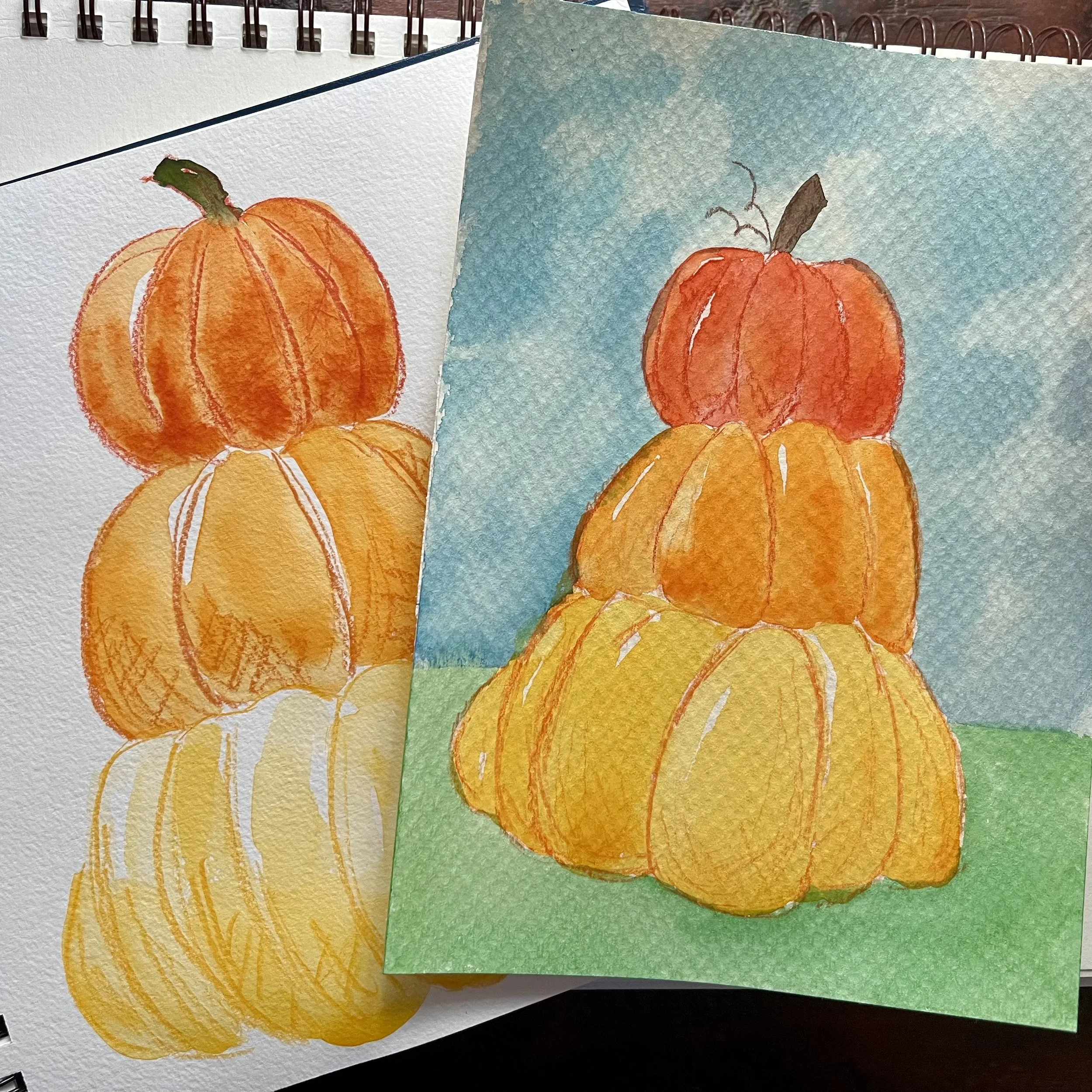 Intro to Watercolor: Paint Fun Fall Pumpkins