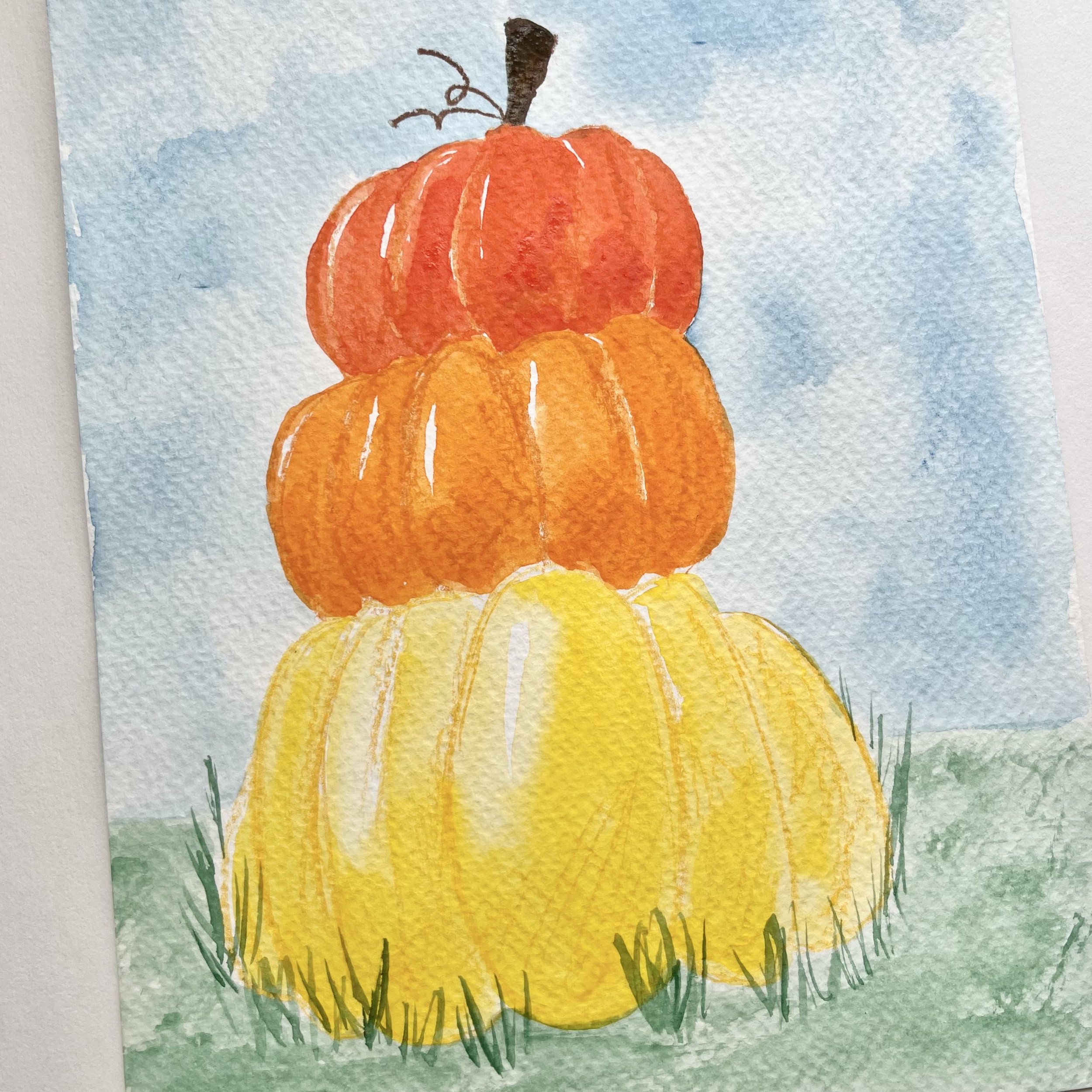 Intro to Watercolor: Paint Fun Fall Pumpkins