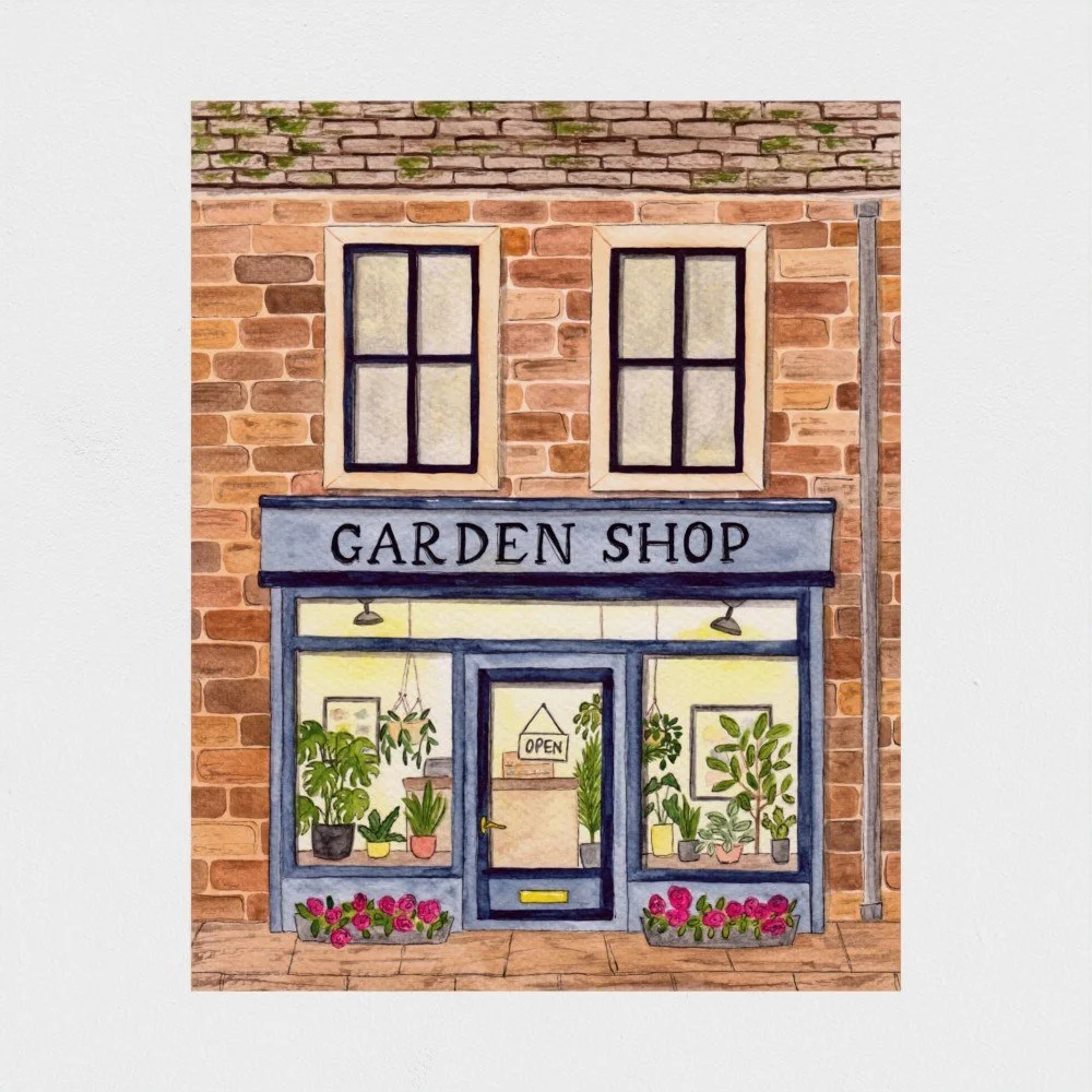 Garden Shop Storefront Art Print