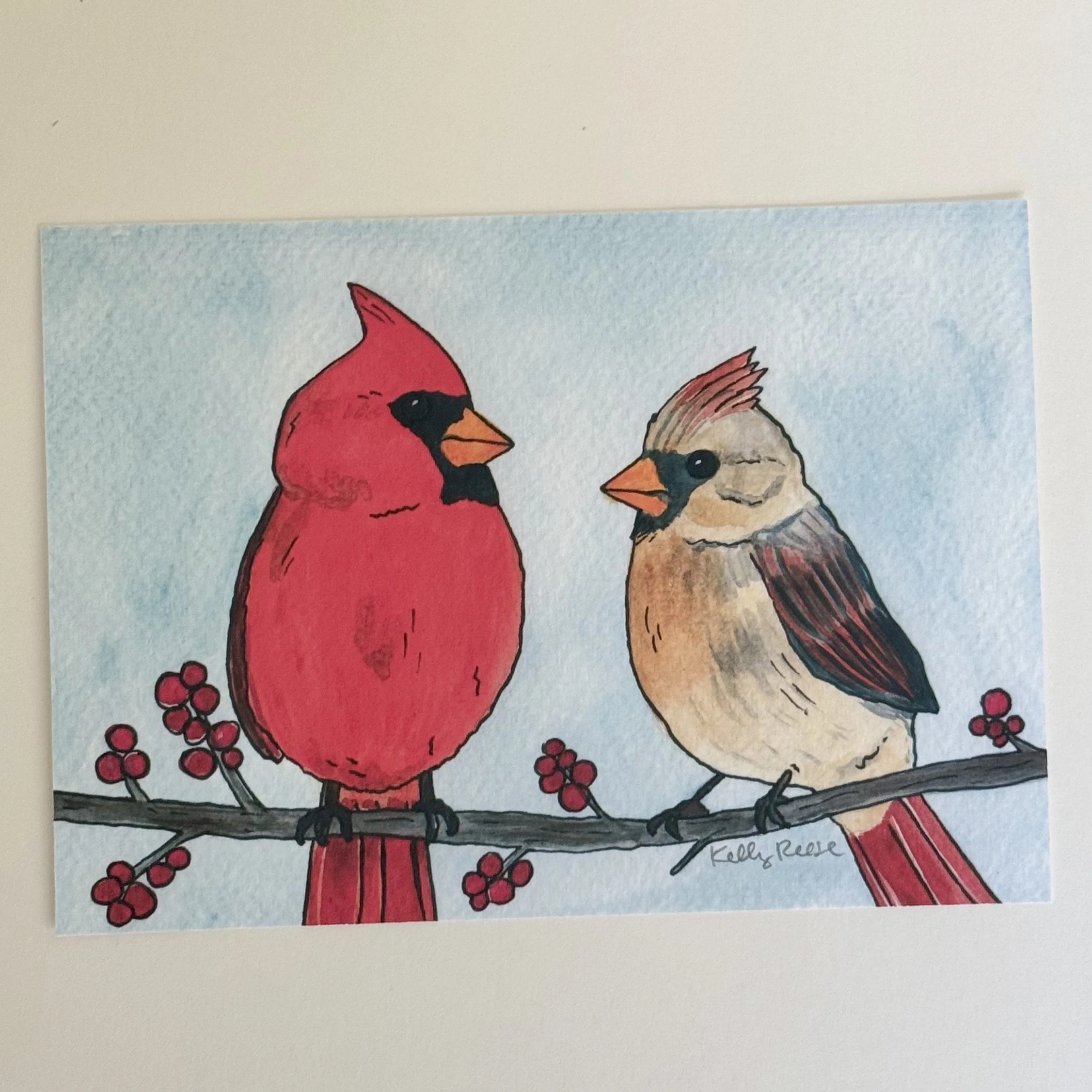 5x7" Cardinals Art Print
