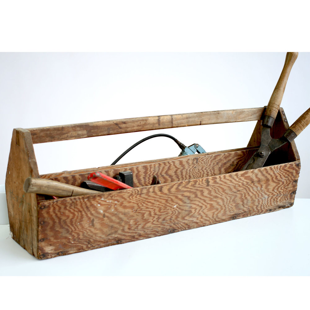 Vintage wooden tool caddy. — Southside Allstars