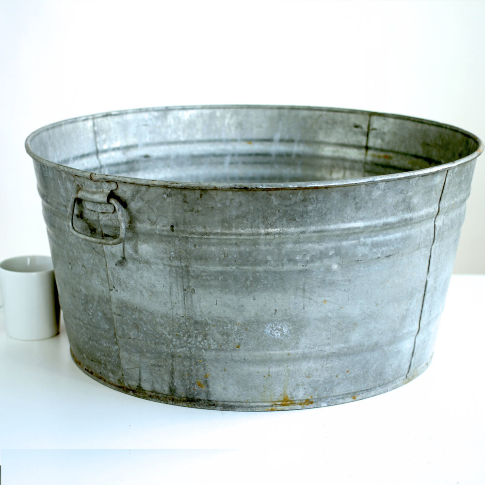Aged Metal Wash Bucket. — Southside Allstars