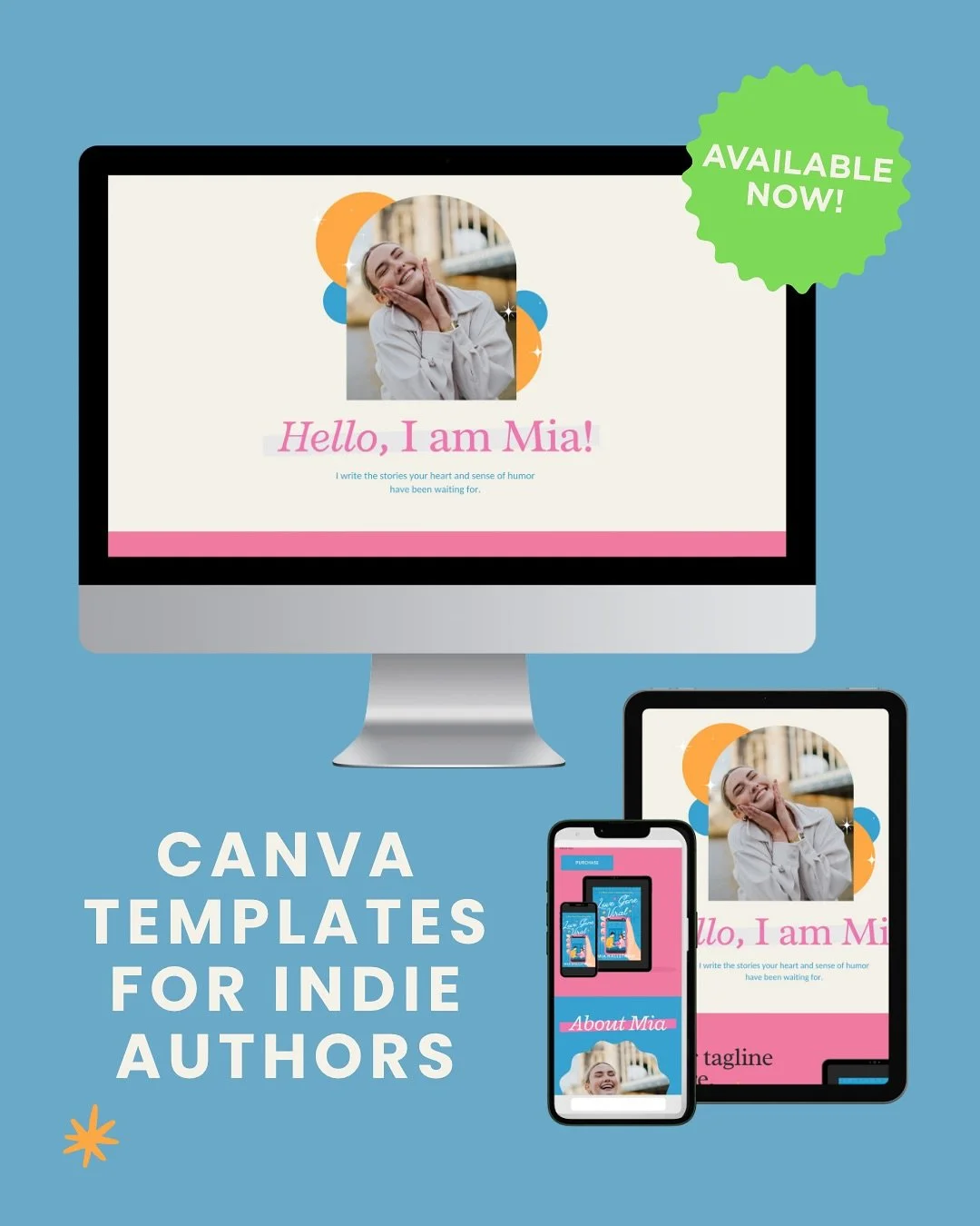 It’s finally here!!! I’ve been working hard on creating these fully customizable Canva templates to make marketing just a little bit easier for all my #indieauthors 
There are currently three different options: Author website, Press Kit