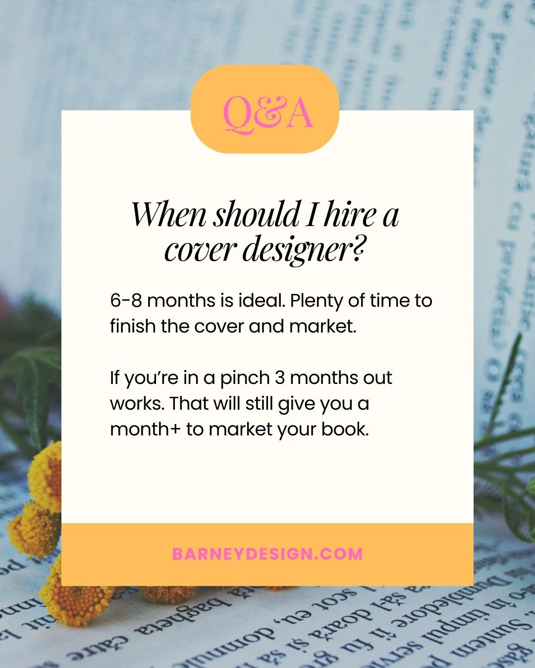 Some FAQs for my #indieauthors. What other questions do you have? Leave them below!

#indieauthorsofinstagram #bookcoverdesigner #romcombooks #womensmemoir