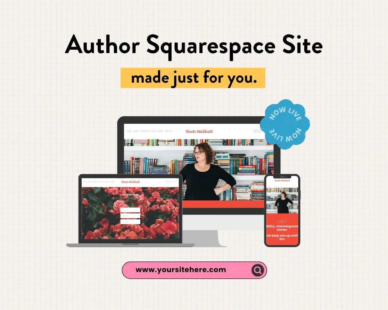Calling all authors who want a custom and authentic online presence! I&rsquo;m starting to open a few spots a year for author Squarespace sites because my author besties need an online home for their stories!

What&rsquo;s included:
-Author logo and 