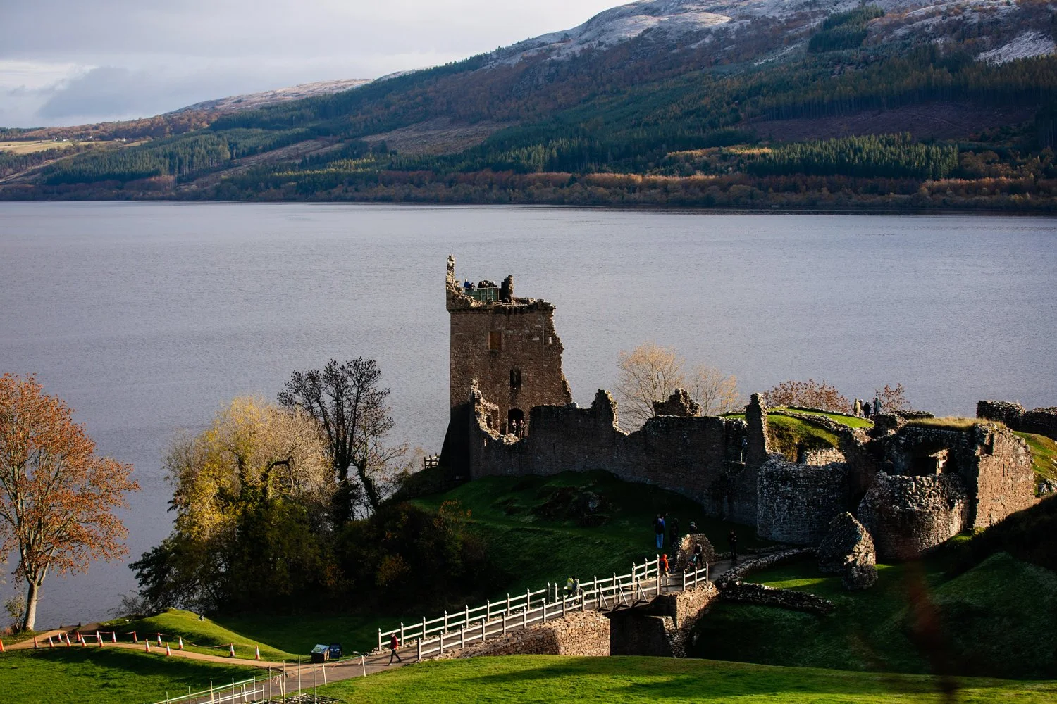 Urquhart Castle on Loch Ness in scotland