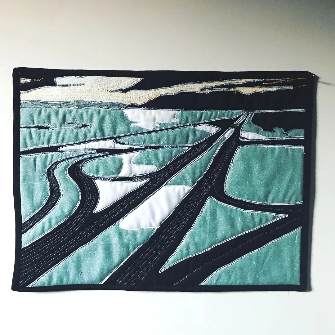 Interstate 80 Carves a Path Across the Flooded Lake