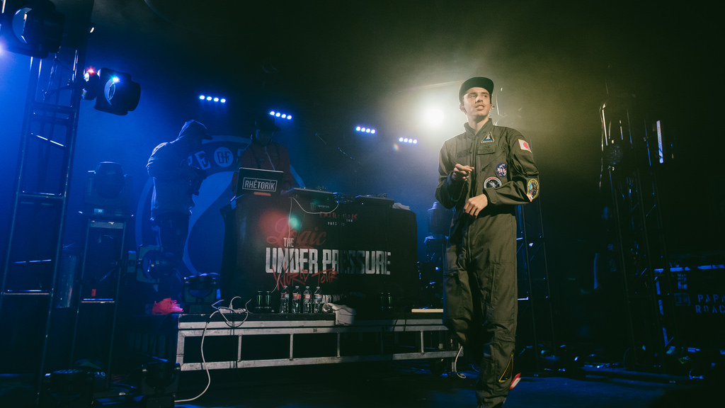 Maryland rapper Logic performs on stage for his Under Pressure Tour. Internet Photo