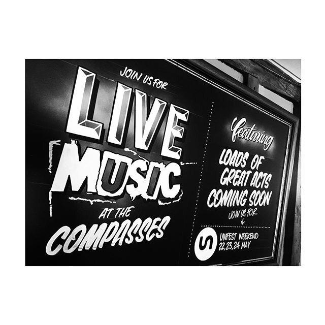 Starting from scratch at The Compasses. Blacking out a lot of signs