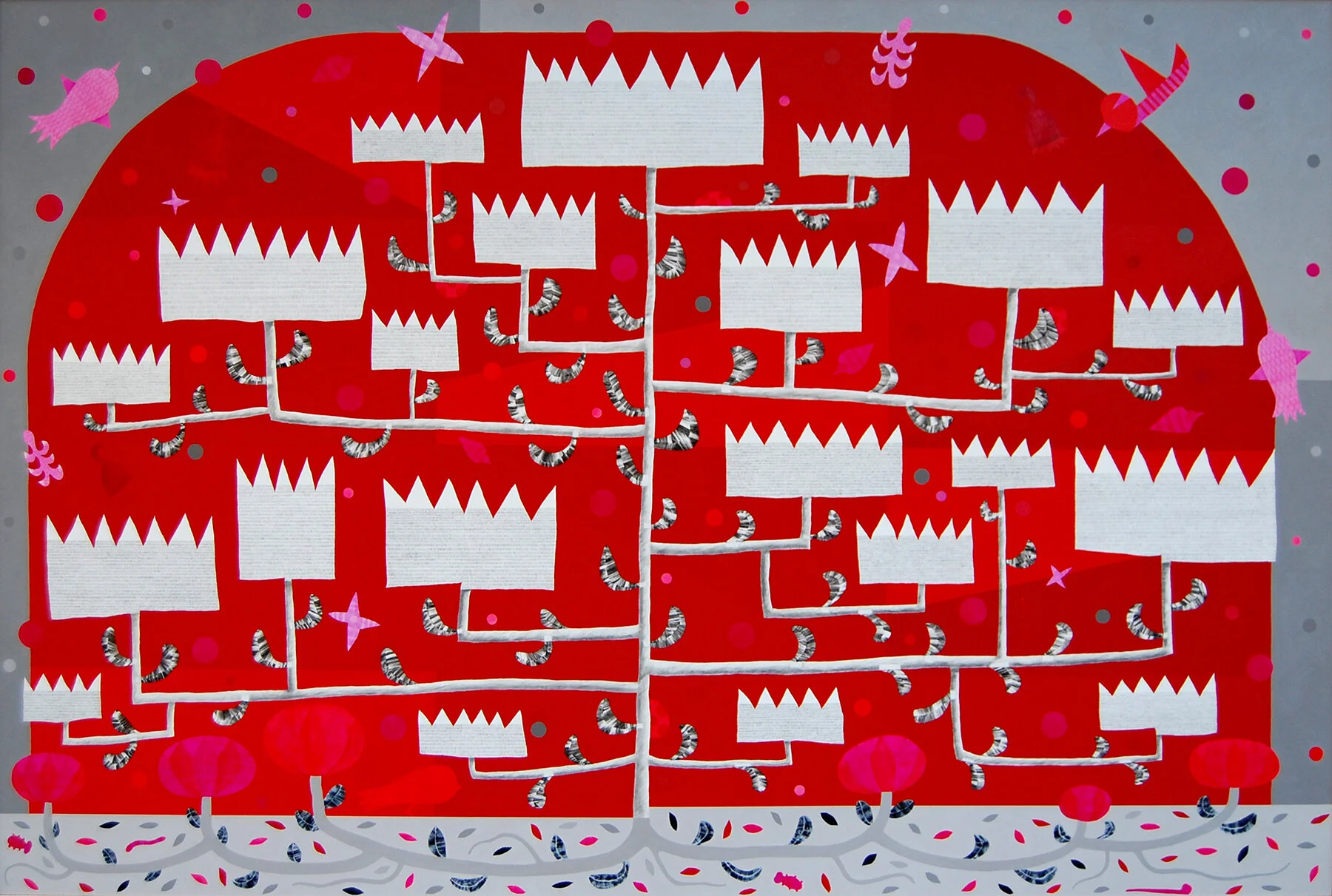 Full Surrender by Tommy White. Acrylic & graphite on panel, 44in x 66in