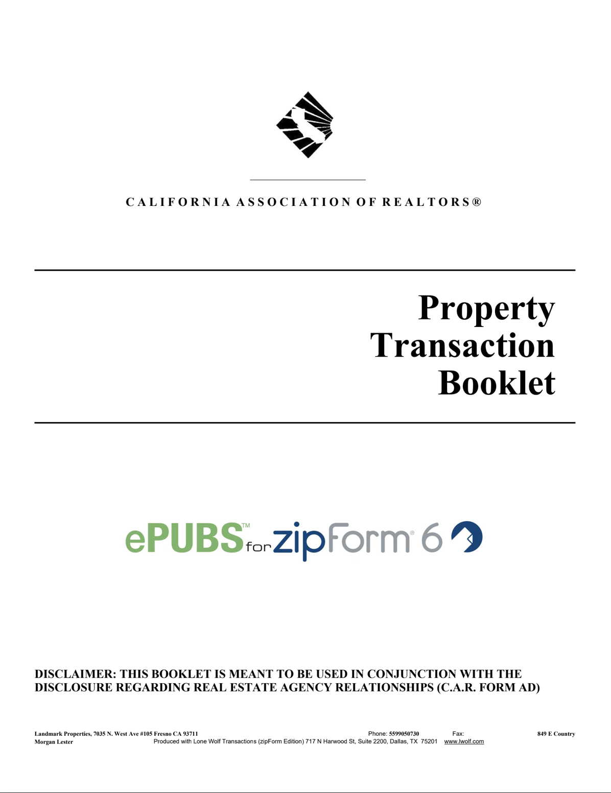Property Transaction Booklet