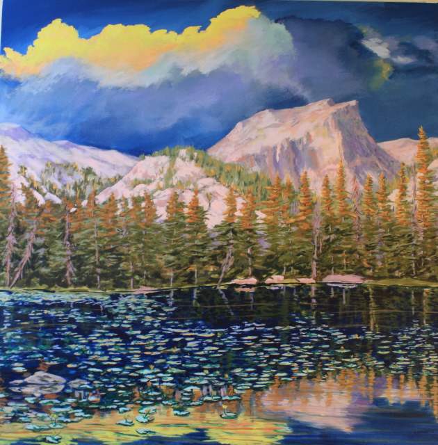 Morning Comes to Dream Lake, oil on canvas, 32