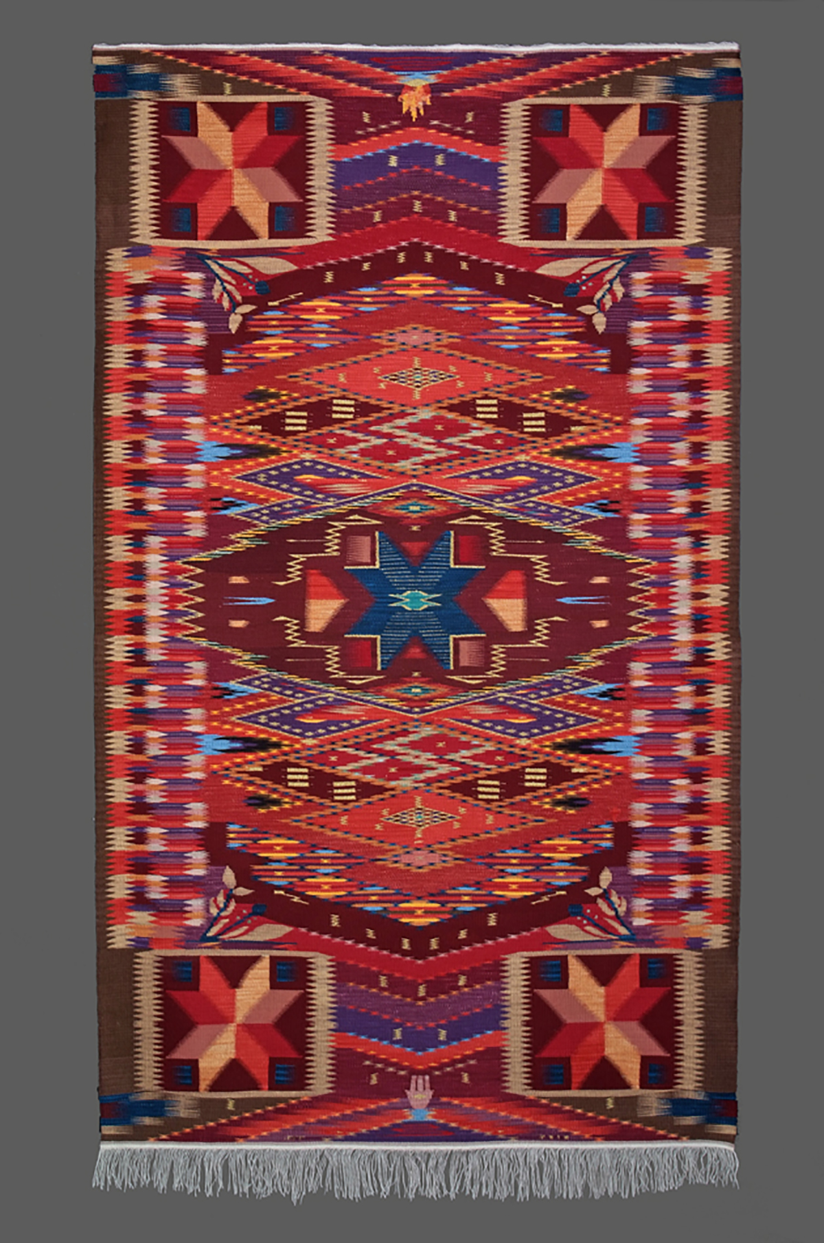 Grace Irvin Trujillo, Irvin Trujillo, Vallero style, hand-dyed wool/silk tapestry, 48”x72”