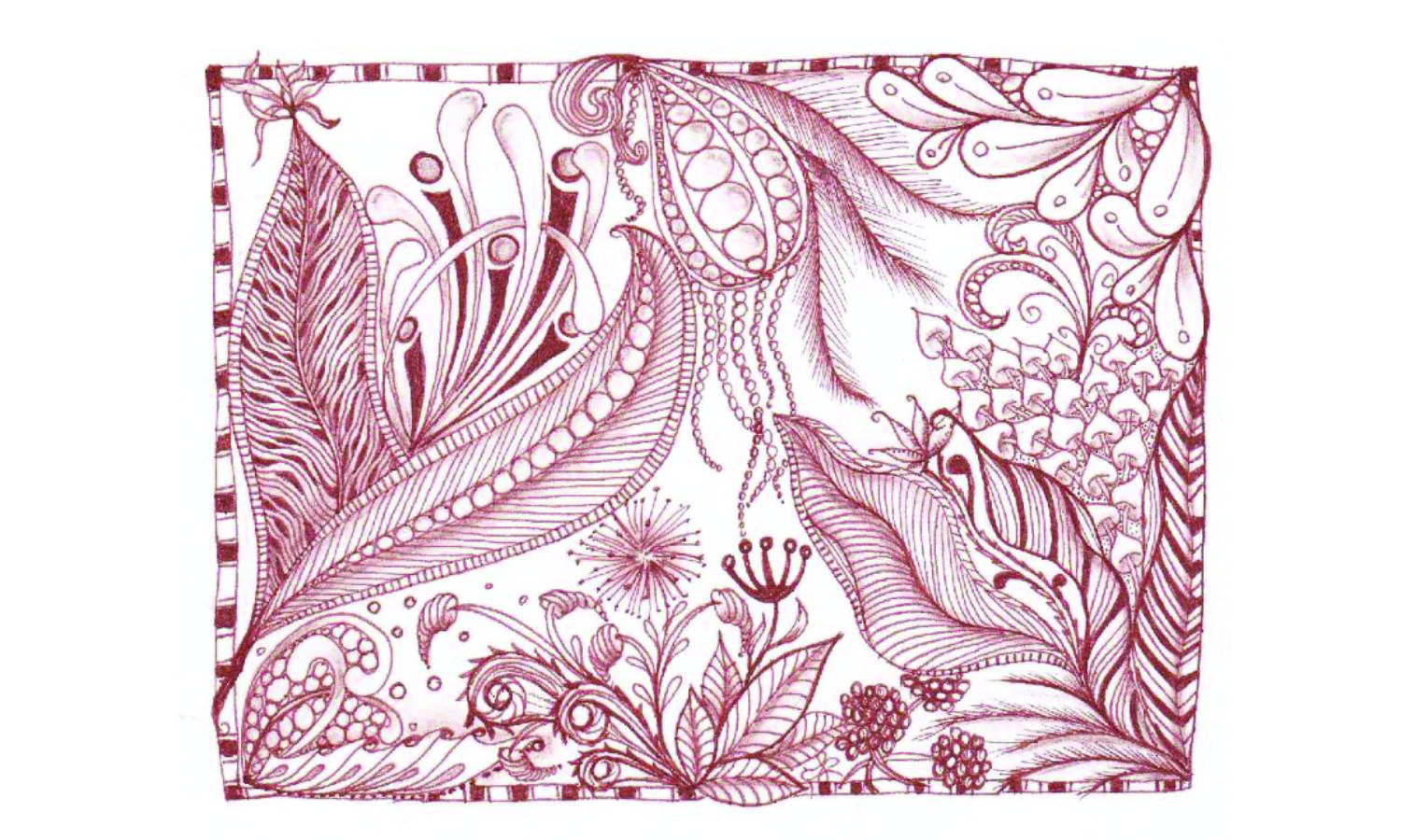 Sepia line botanical