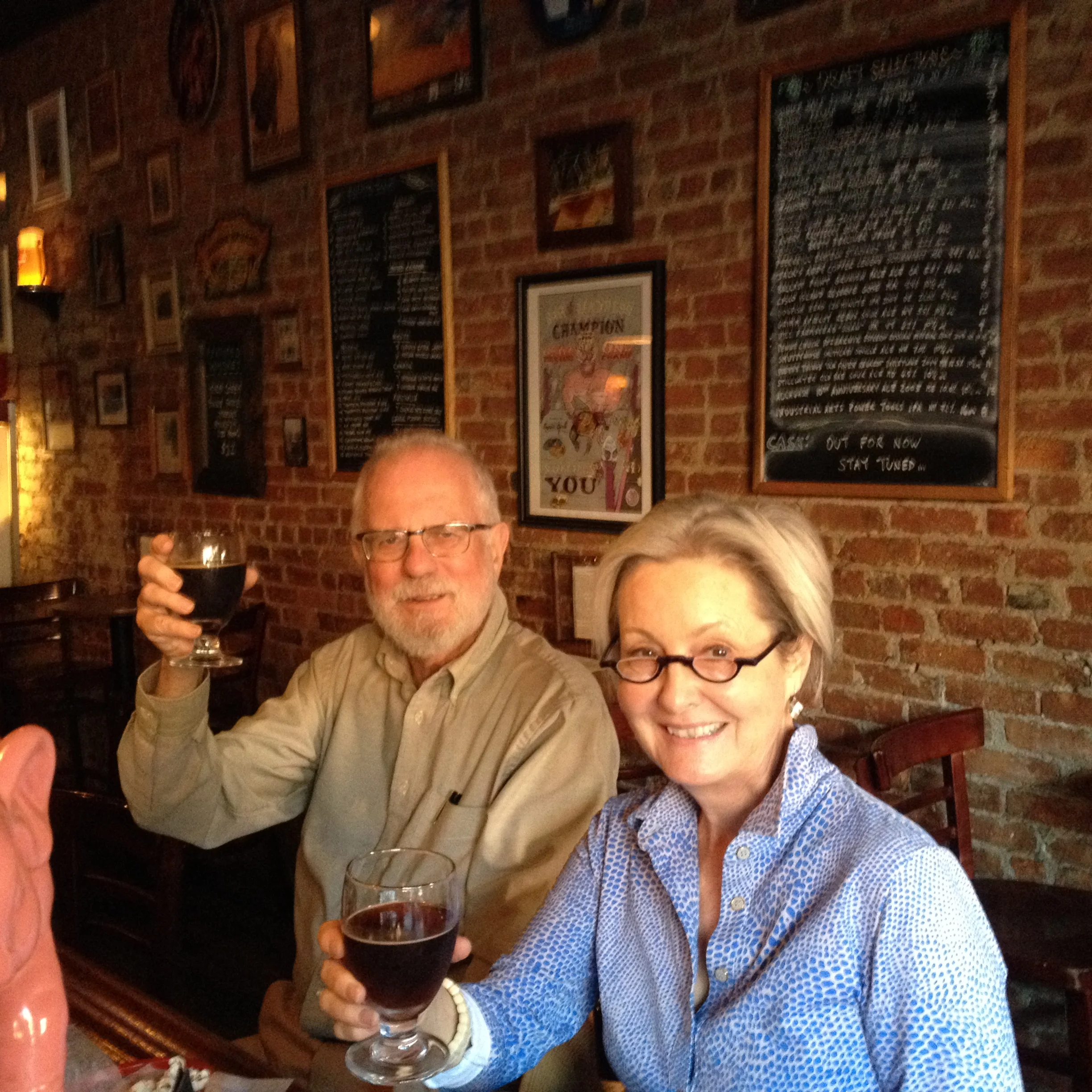 Bill the regular Enjoying a beer at our 10th Anniversary