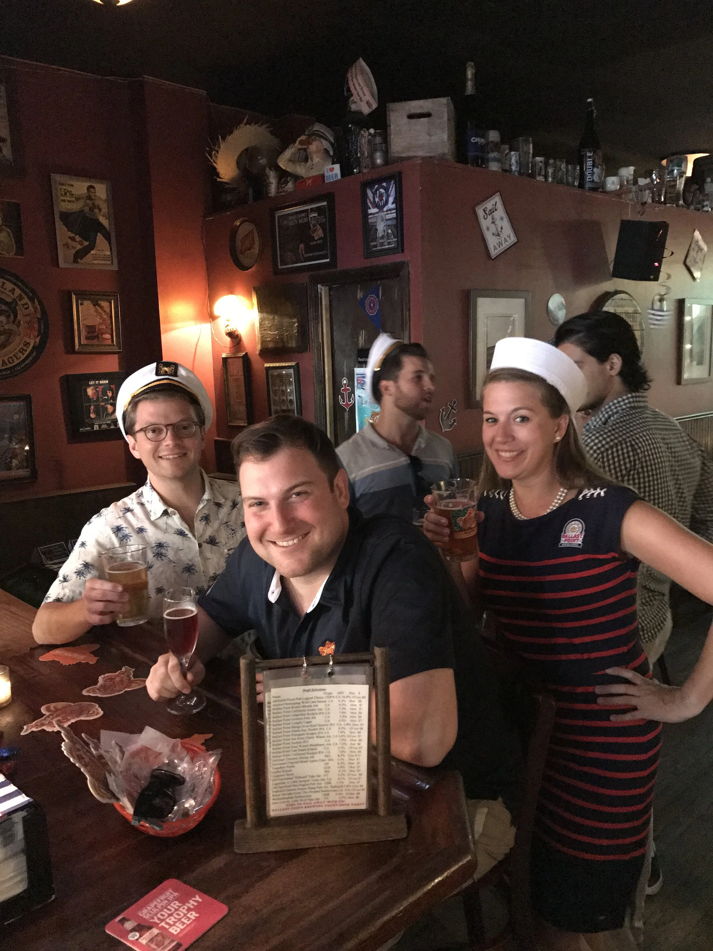 Ballast Point Yacht Rock Party patrons in Nautical attire