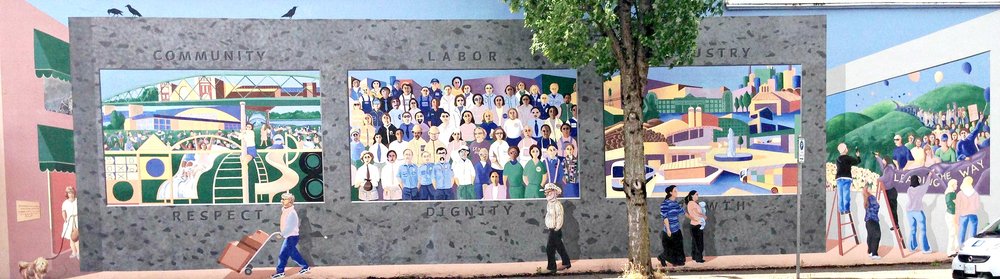11. Jessie Bostelle Memorial Mural (2001), by Alison McNair with students from Gateway, Springfield, and Thurston High Schools