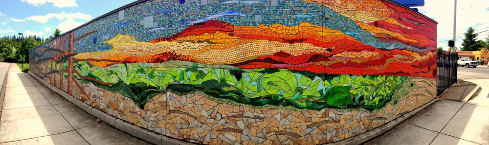 The Sun (mosaic mural, 2004), by Mary Beth Llorens