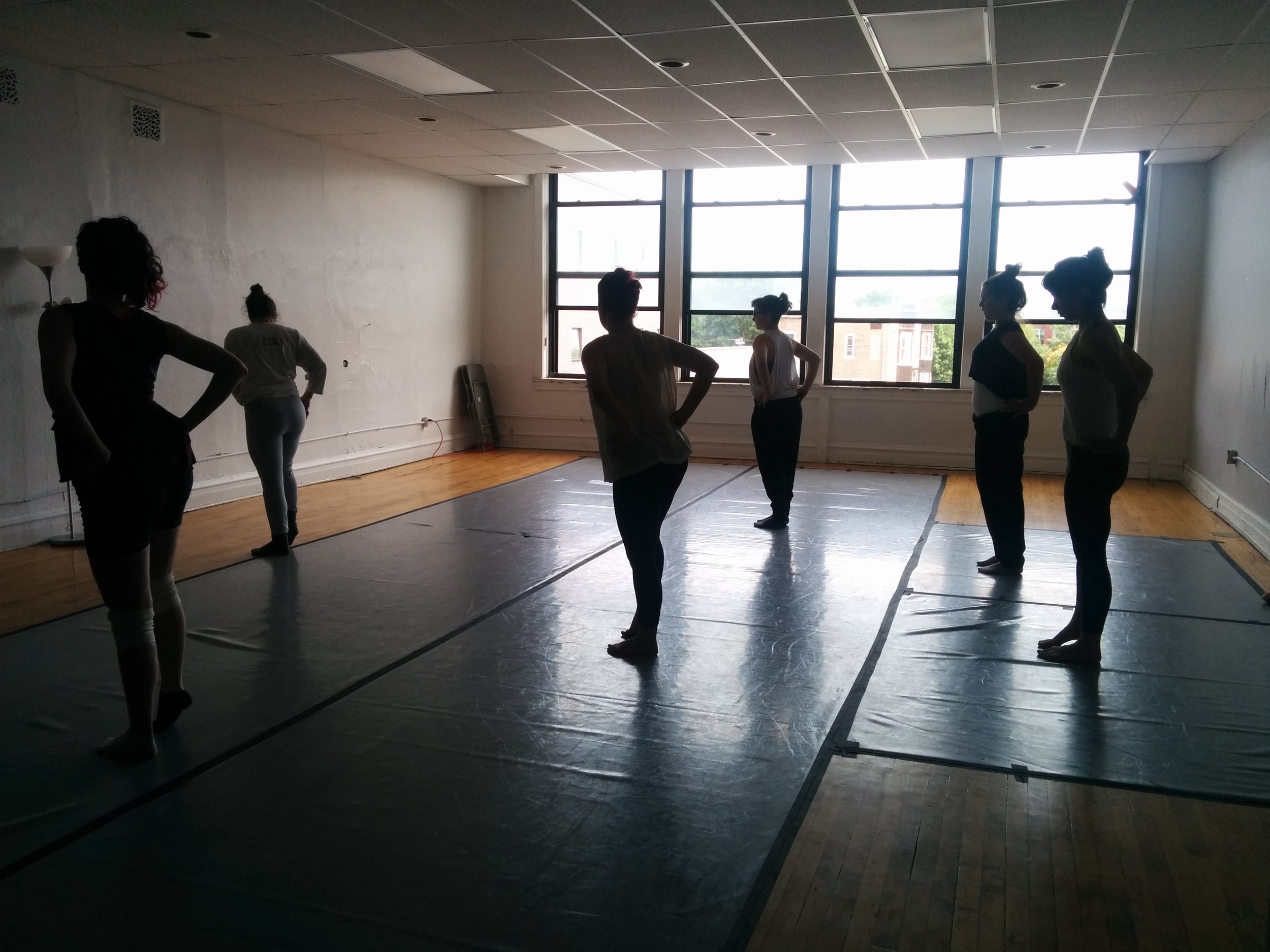 Precious Jennings teaching Queer Ballet at OuterSpace, Chicago, summer 2016 (photo credit: Nora Sharp)