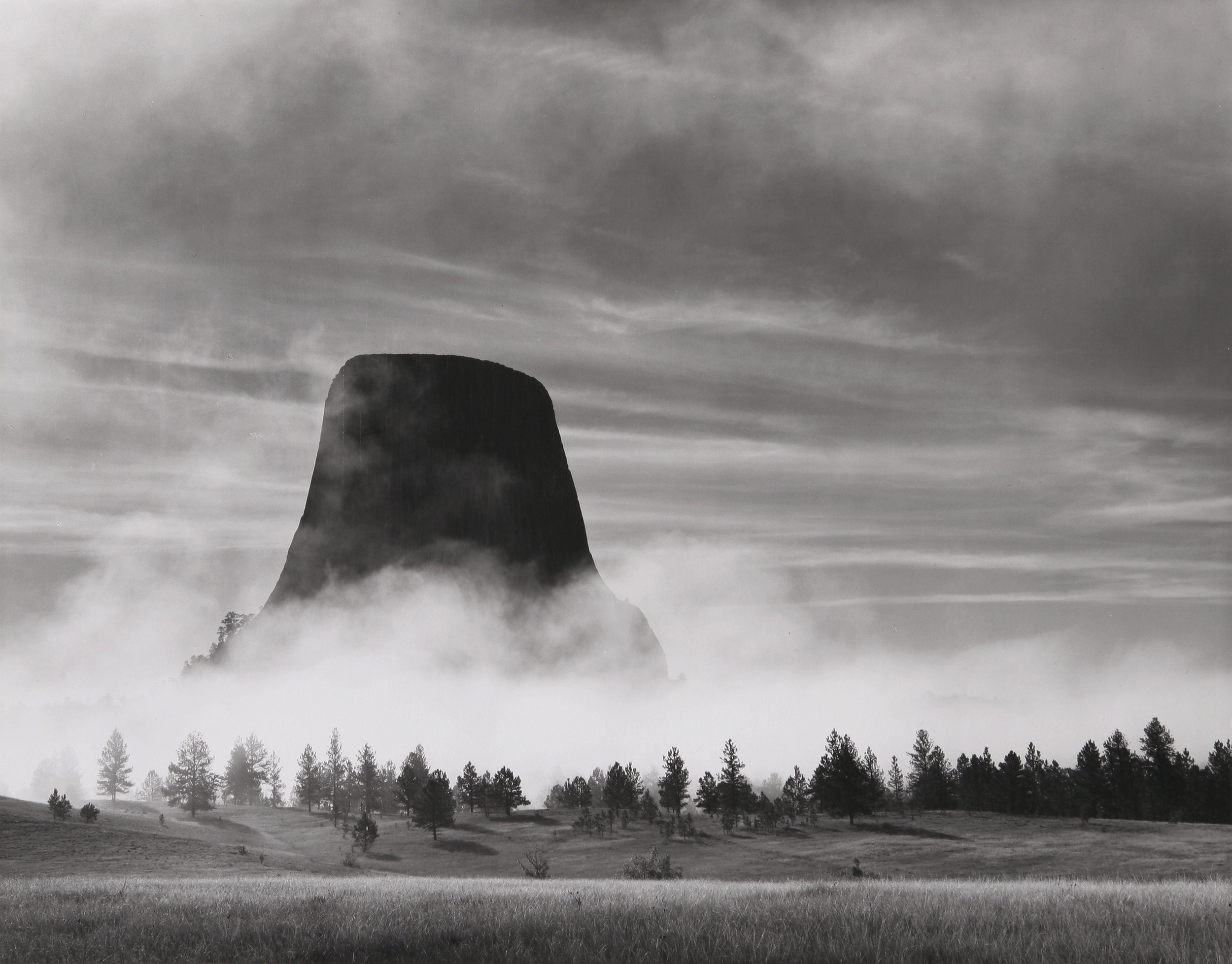 Rising Fog, Devils Tower, WY, 1988