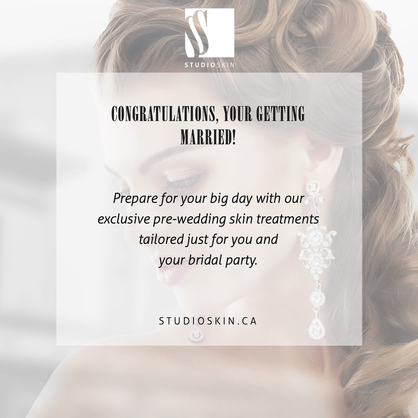 Now is the time to start preparing your skin for your big day!👰&zwj;♀️

Indulge in luxurious pampering and let us help you achieve that radiant, flawless glow before you walk down the aisle. 

Book your appointments with us today and embark on your 