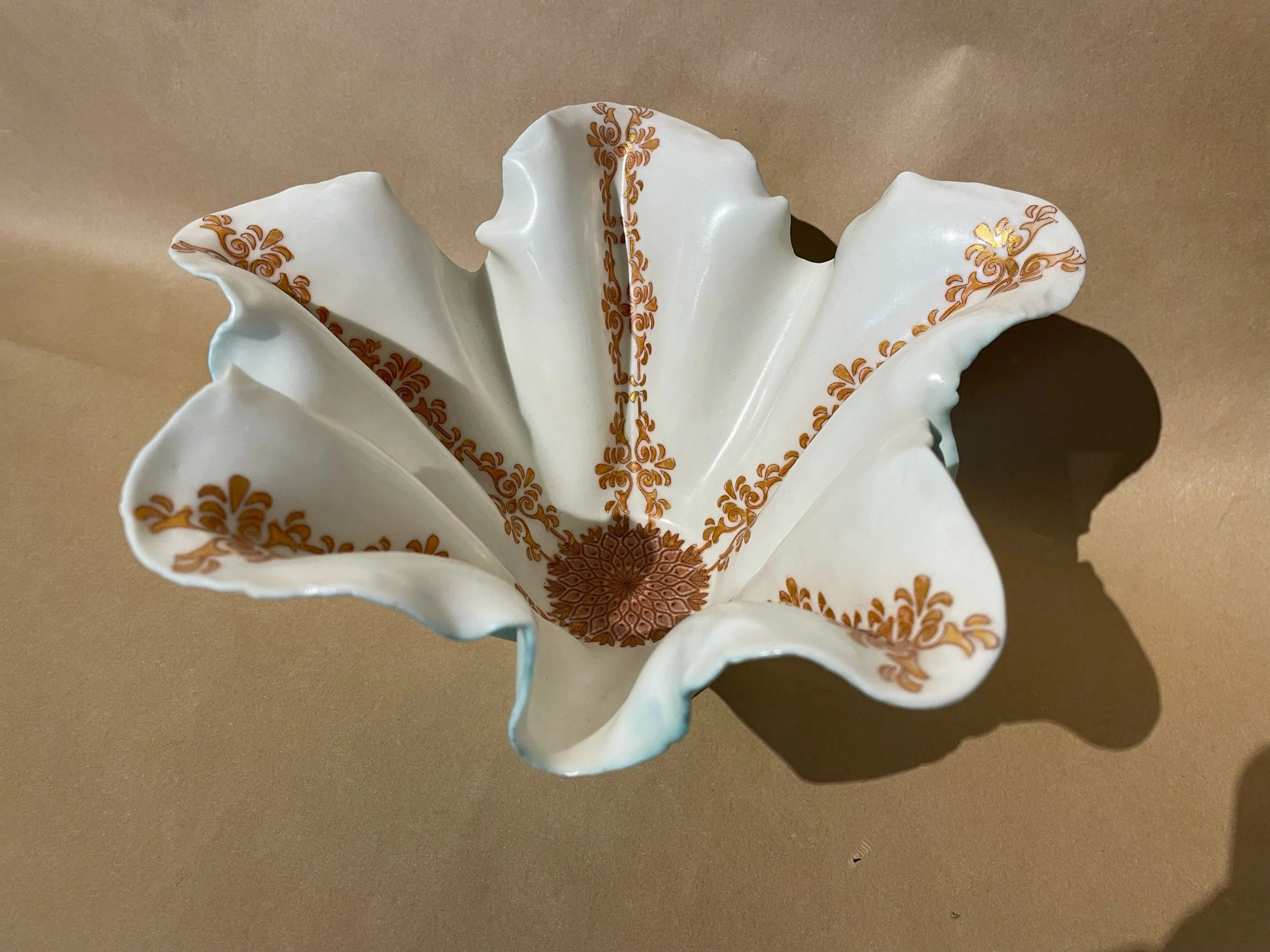 Lace Copper Rose Bowl