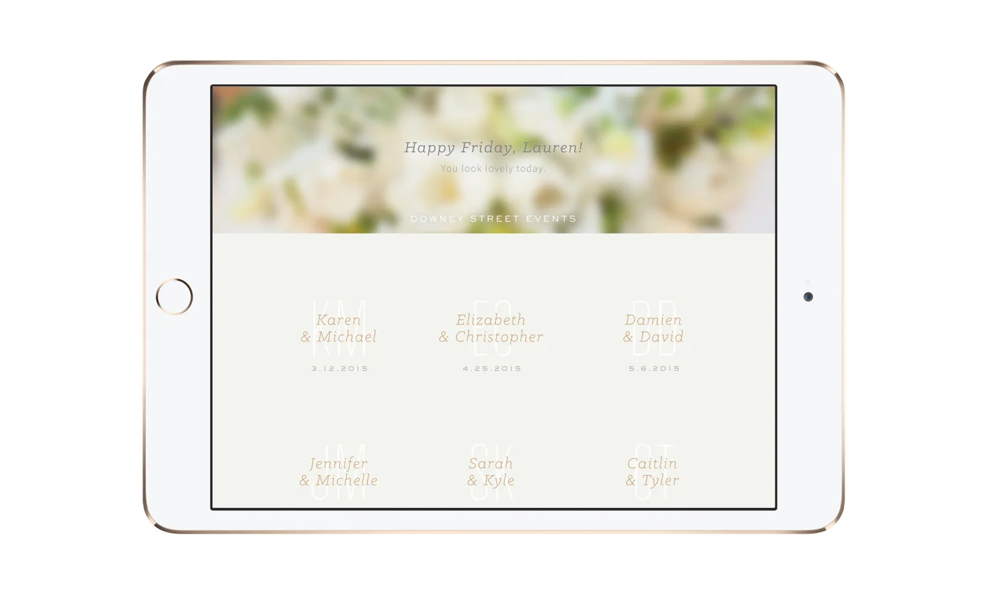 Downey Street Events Planning App