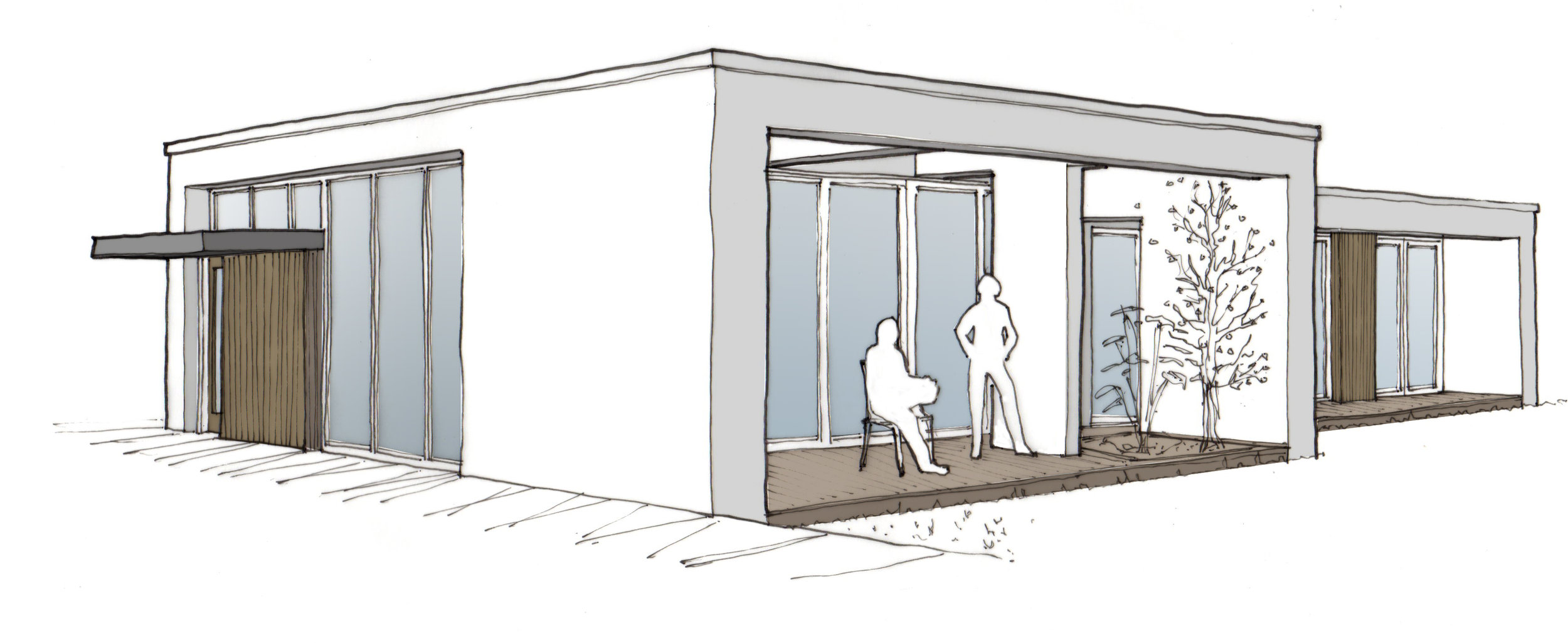 Holt Road - New Dwelling 2 - 3D sketch coloured.jpg