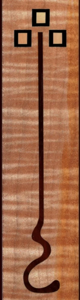 "tree-of-life" inlay on chair back slat