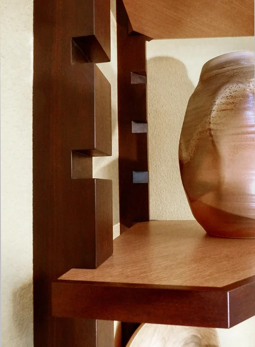 shelf detail on "corner totem"