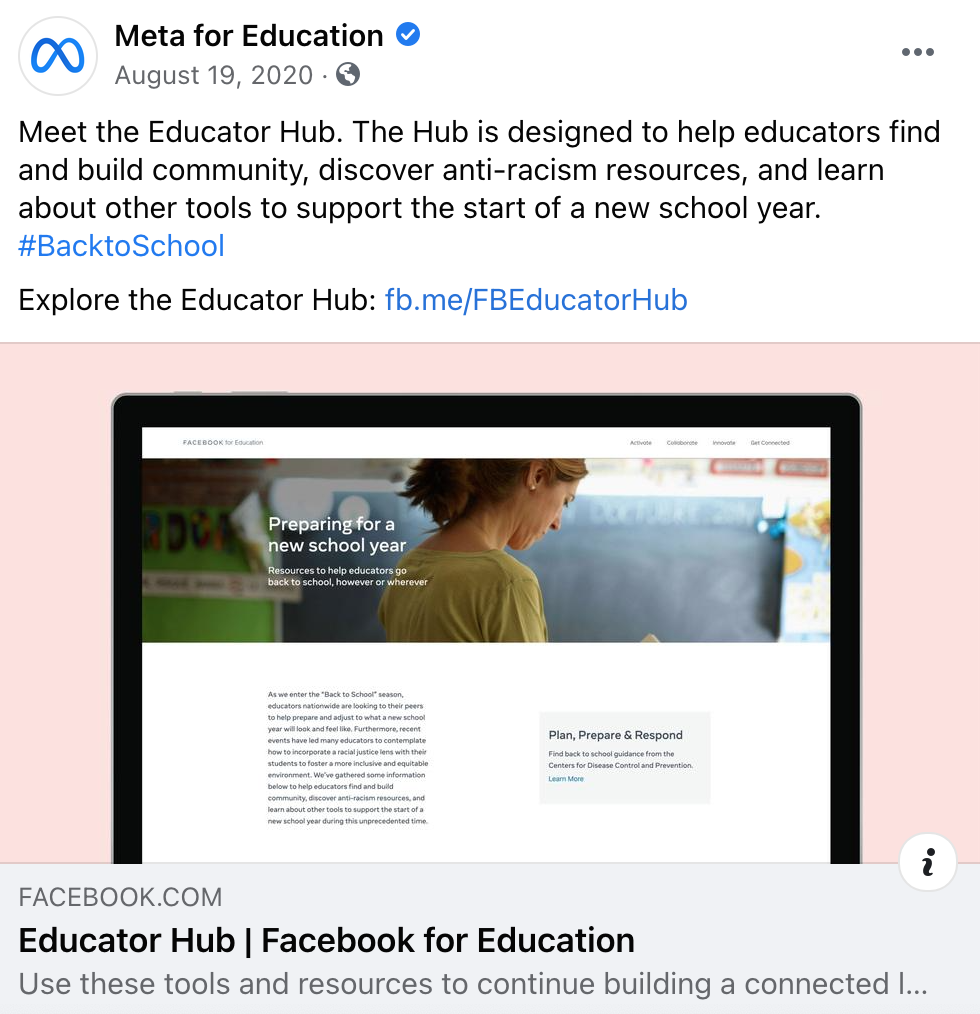 Facebook for Education | #BacktoSchool