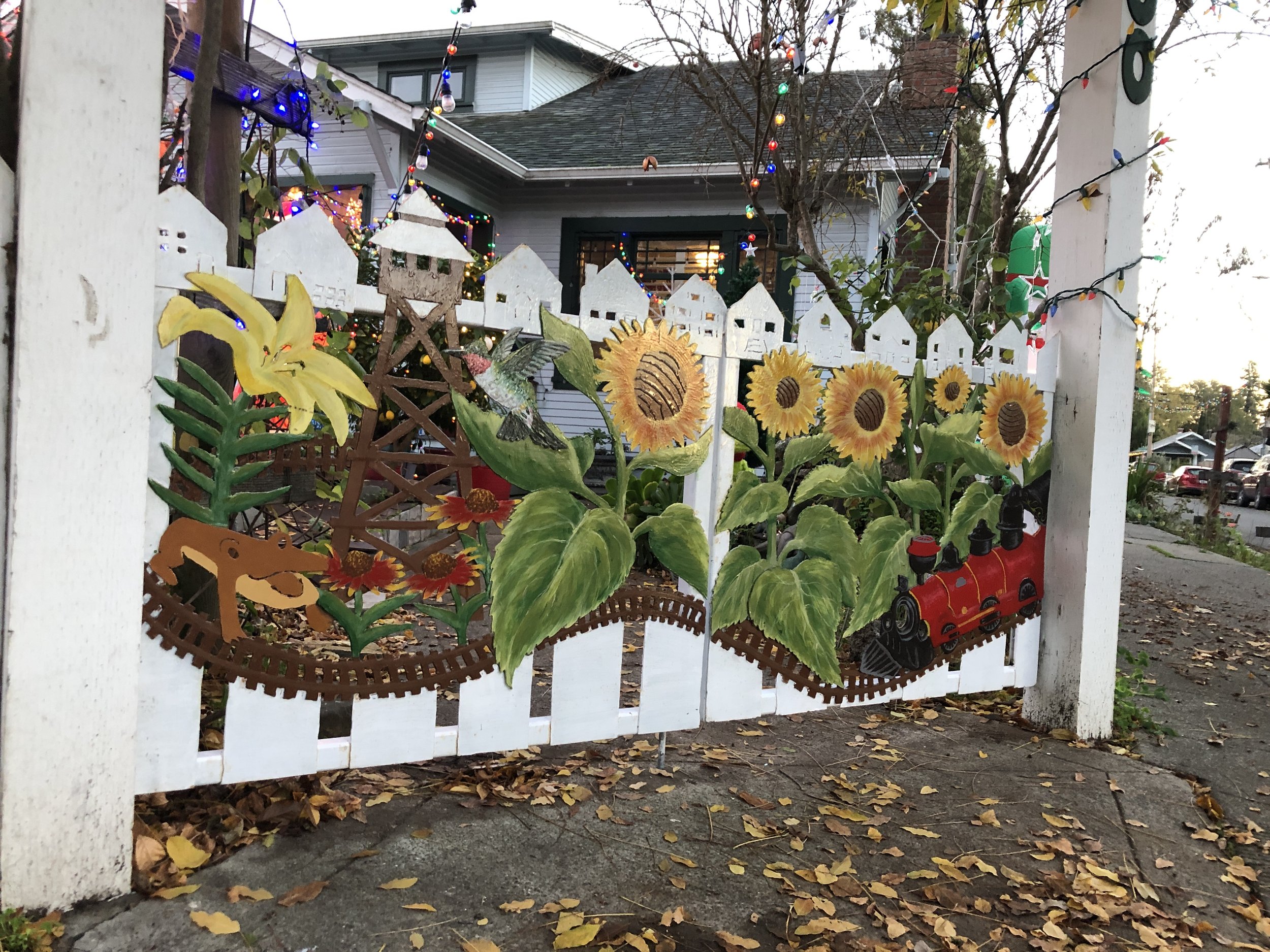 Custom painted metal gate