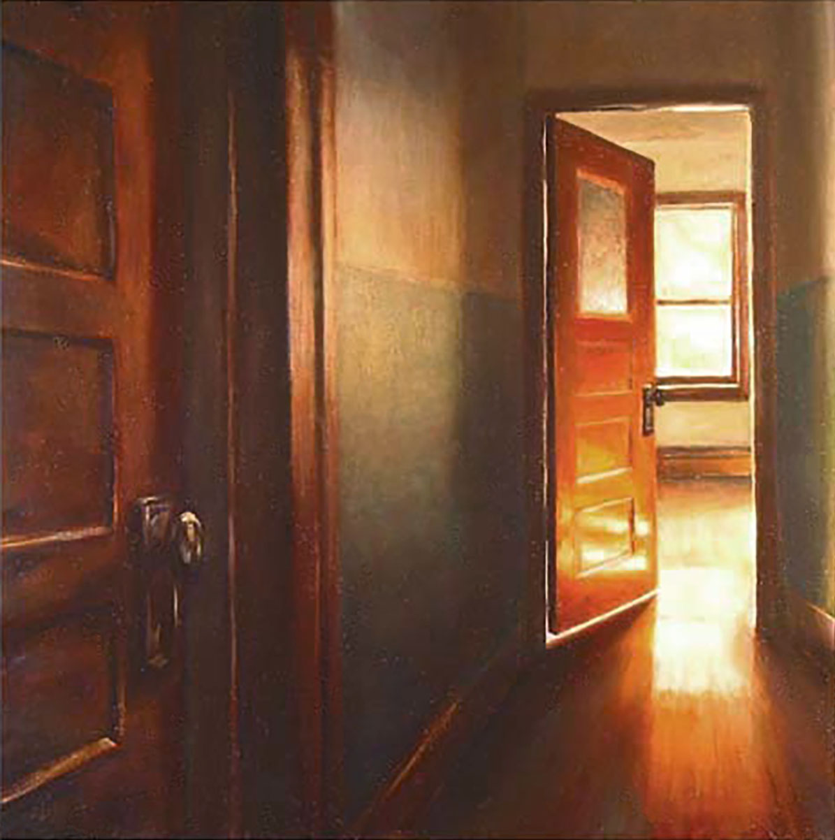   Two Doors   2003  Oil on canvas  20 x 20 inches       